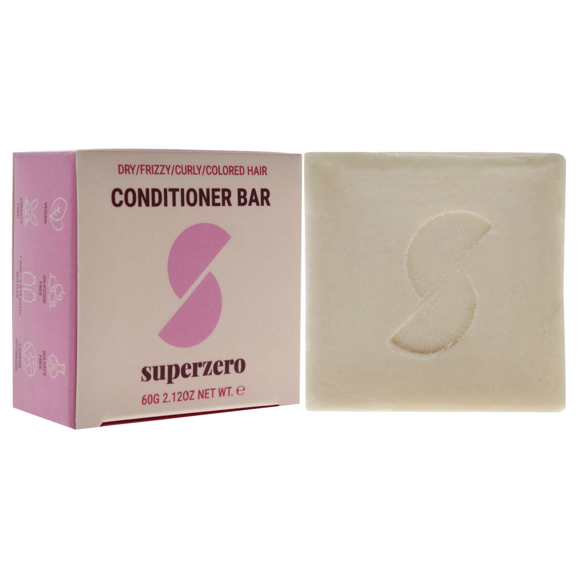 Conditioner Bar - Curly colored Hair by Superzero for Unisex - 2.12 oz Conditioner, See Description, alternate image number 2
