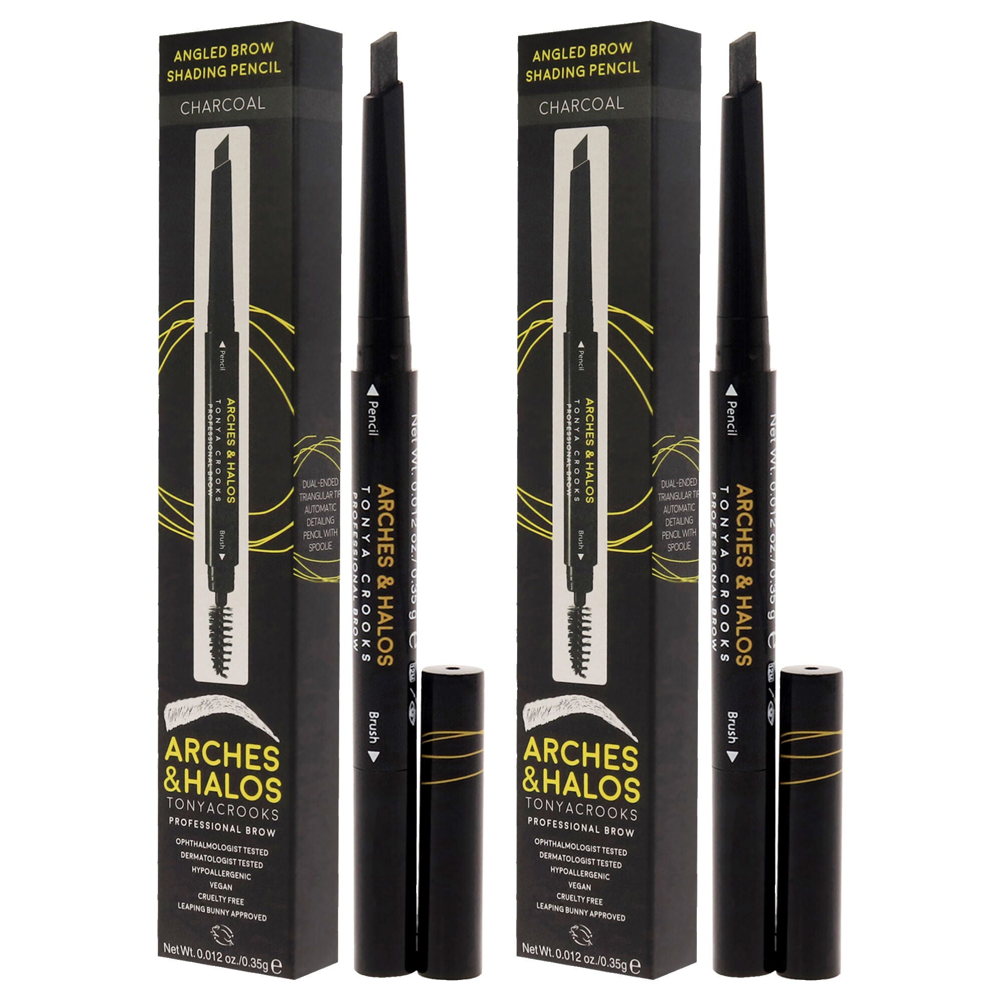 Angled Brow Shading Pencil - Charcoal by Arches and Halos for Women - 0.012 oz Eyebrow Pencil - Pack of 2, , alternate image number 7