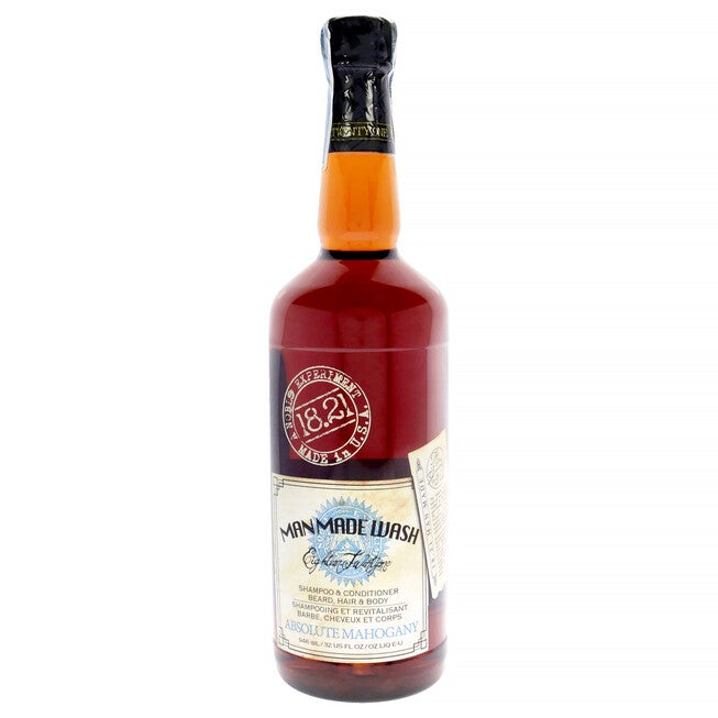 Man Made Wash - Absolute Mahogany by 18.21 Man Made for Men - 32 oz 3-In-1 Shampoo, Conditioner and Body Wash, See Description, hi-res image number 0