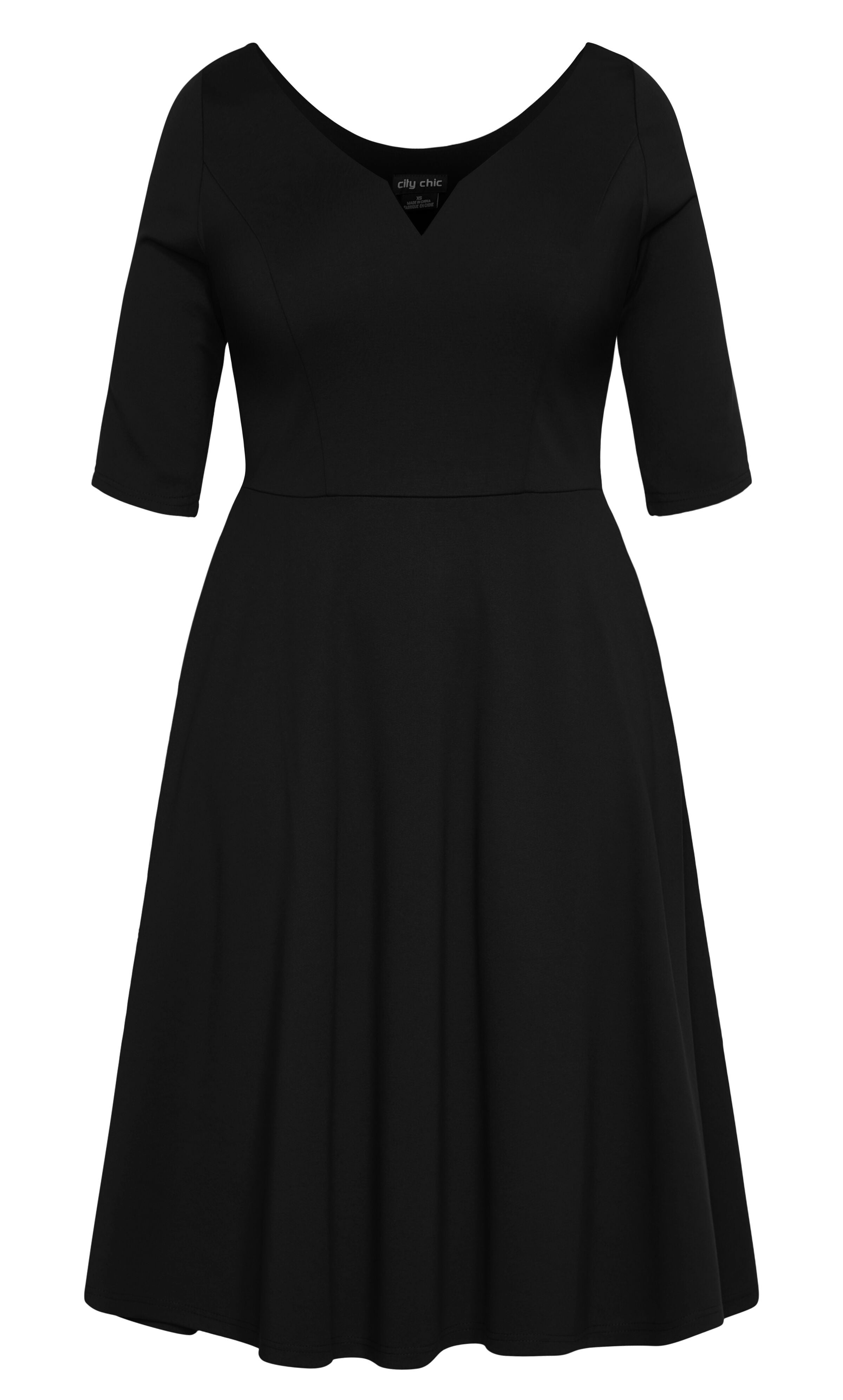 Cute Girl Elbow Sleeve Dress - black, , alternate image number 3