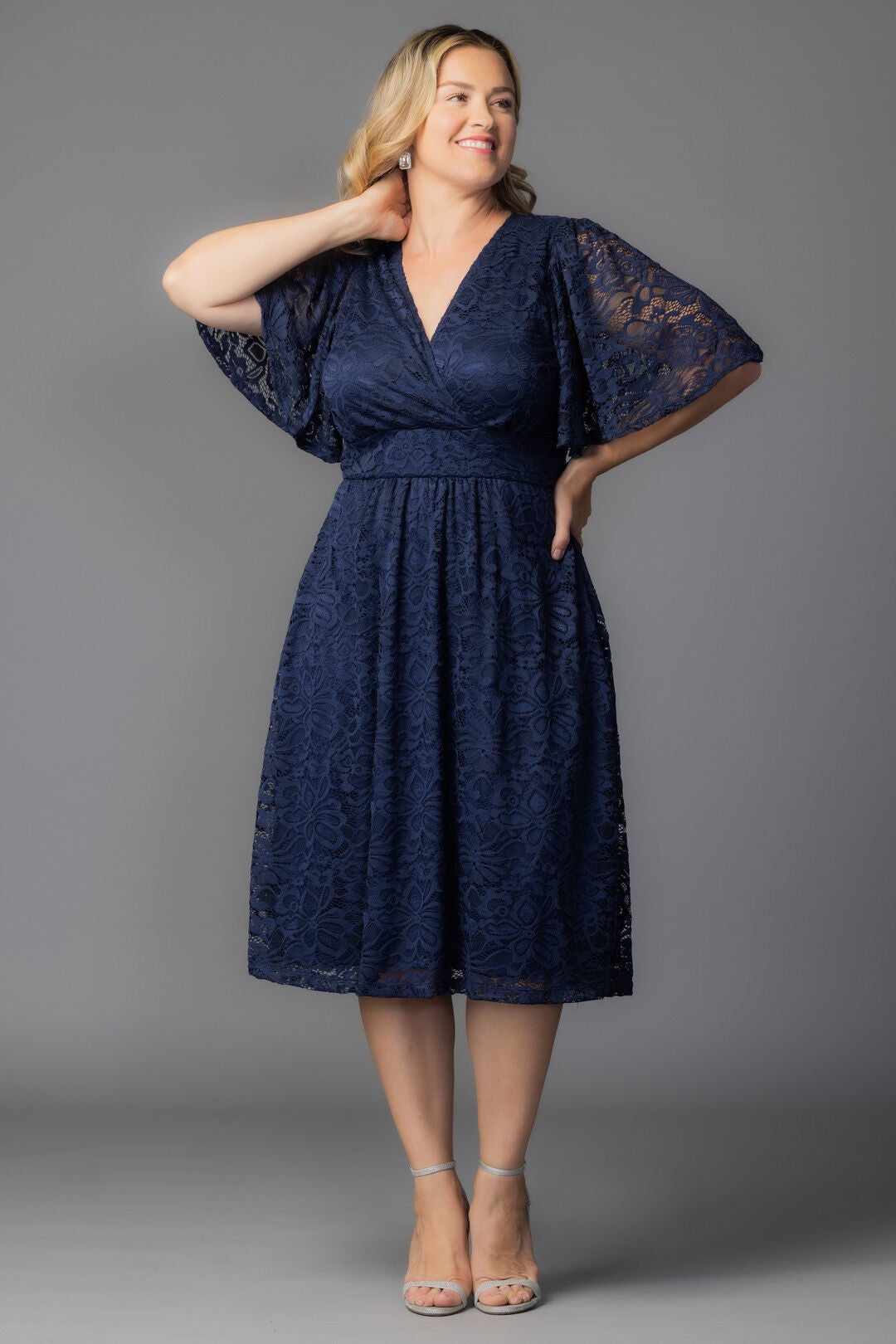 Fable Lace Cocktail Dress, Nocturnal Navy / Navy, alternate image number 4