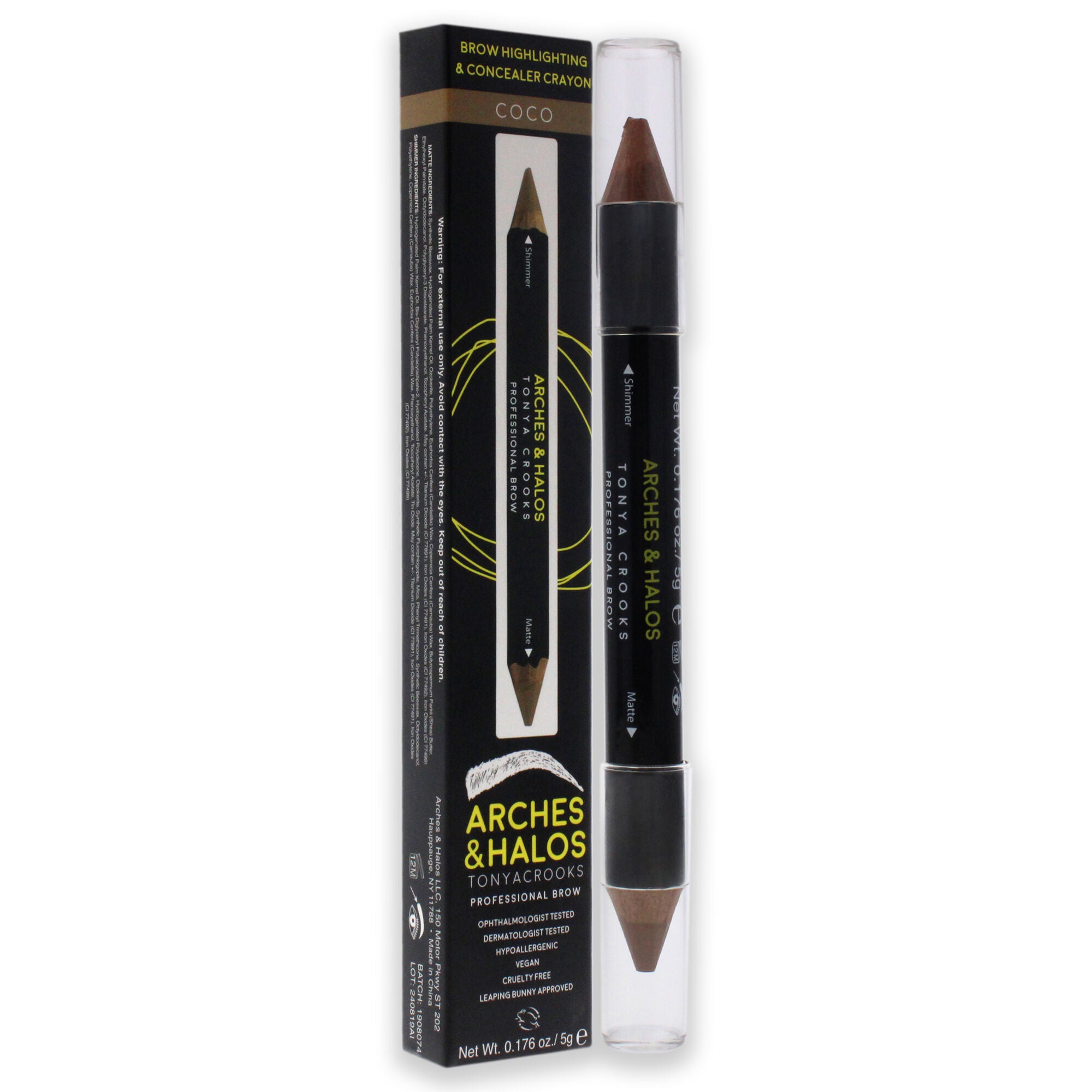 Brow Highlighter and Concealer Crayon - Coco by Arches and Halos for Women - 0.176 oz Highlighter, See Description, alternate image number 2