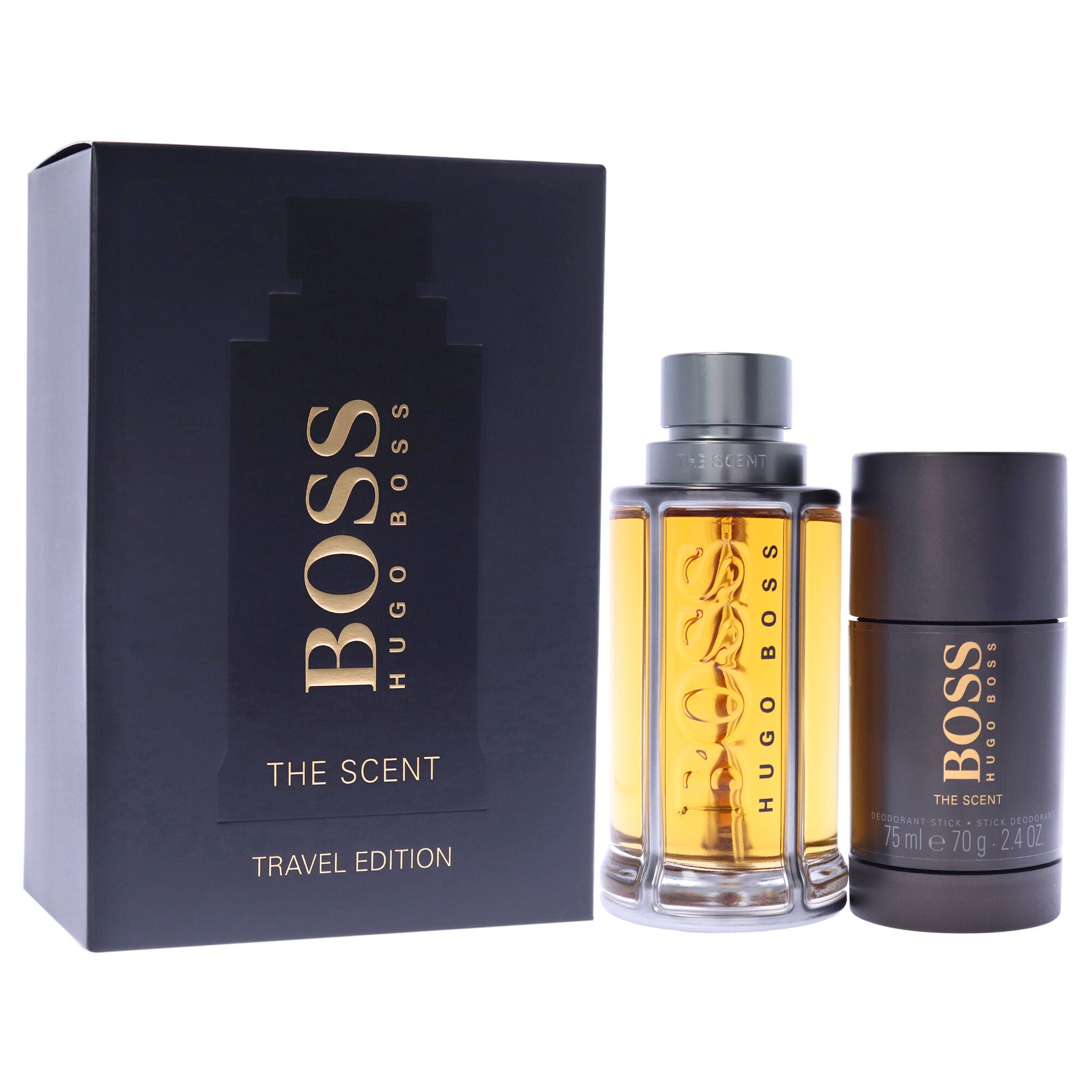 Boss The Scent by Hugo Boss for Men - 2 Pc Gift Set 3.3oz EDT Spray, 2.4oz Deodorant Stick, Clear, alternate image number 2
