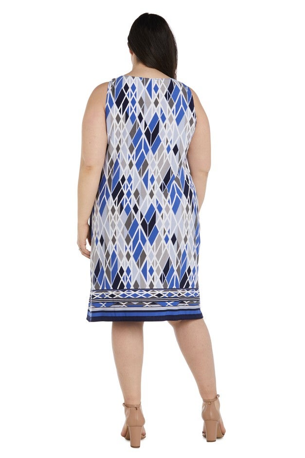 Puff Print Jacket Dress - Plus, , alternate image number null