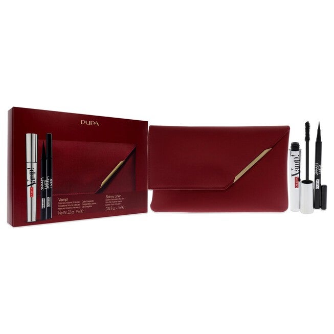 Vamp! and Skinny Liner Set by Pupa Milano for Women - 3 Pc 0.32oz Vamp! Mascara - 100 Black, 0.034oz Skinny Liner, Handy Bag, , alternate image number 5