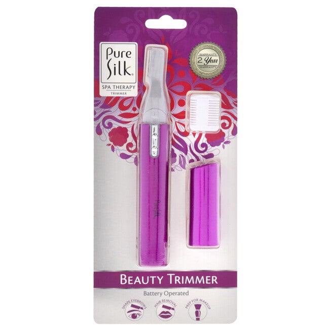 Pure Silk Micro Trimer Battery by Barbasol for Women - 2 Pc Beuty Trimer, Eyebrow Trimmer Comb, See Description, hi-res image number 0