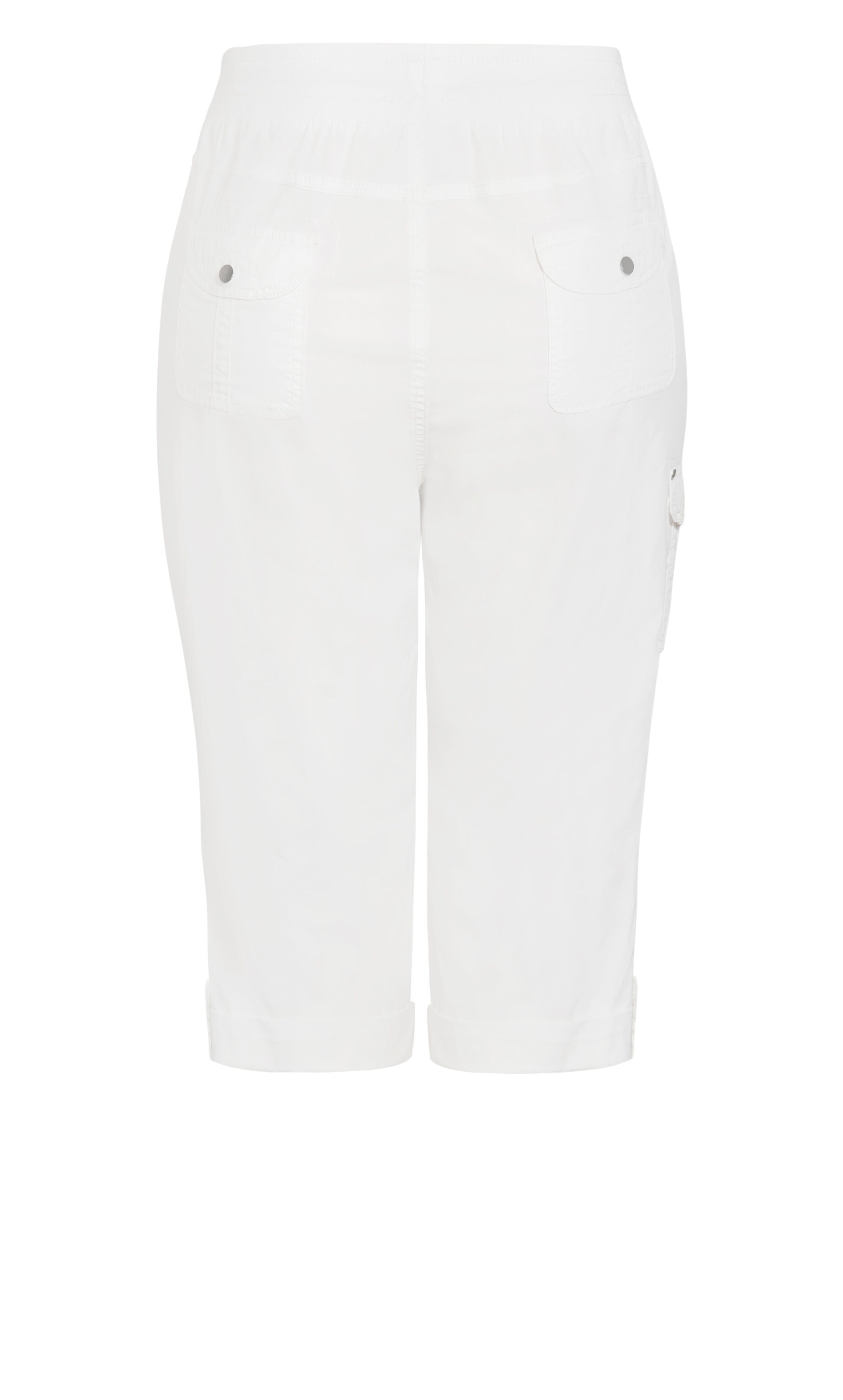 Cotton Roll Up Capri - white, , alternate image number 6