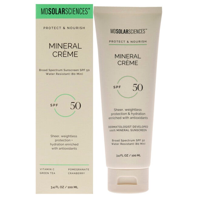 Mineral Creme SPF 50 by MDSolarSciences for Unisex - 3.4 oz Sunscreen, See Description, hi-res image number 0