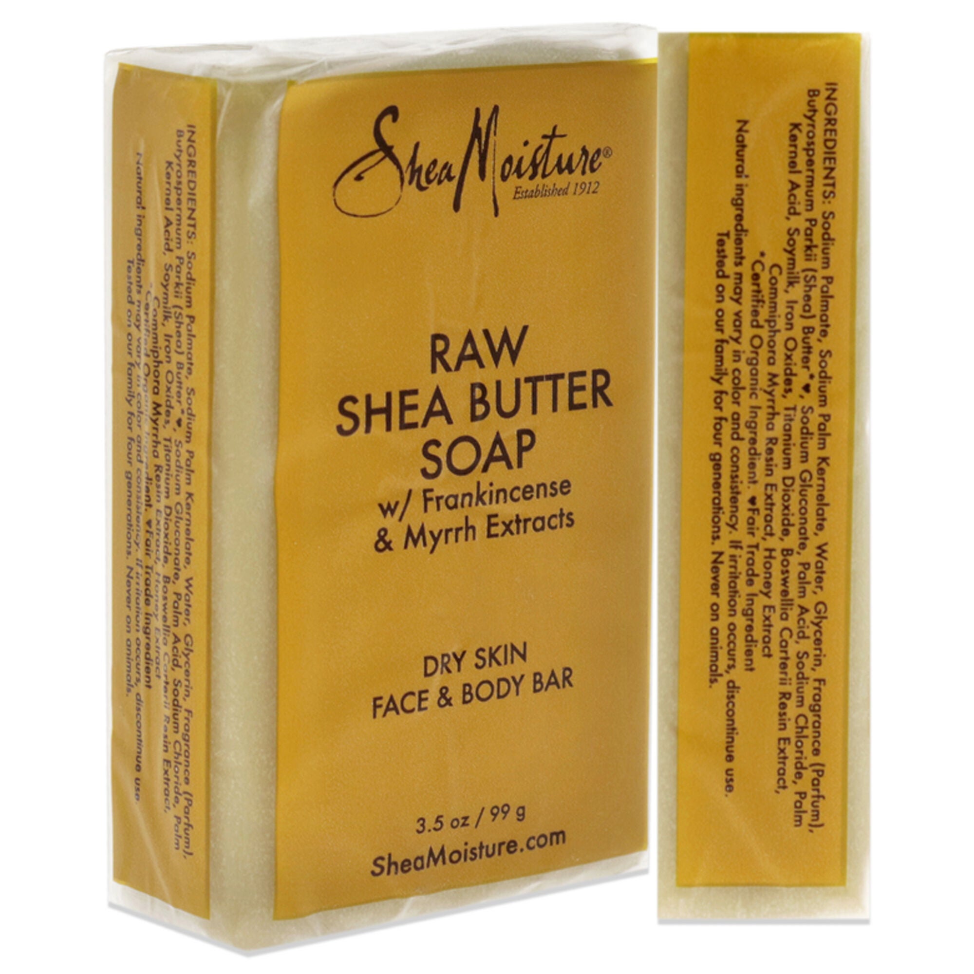 Organic Raw Shea Butter Soap Anti-Aging Face & Body by Shea Moisture for Unisex - 3.5 oz Bar Soap, , alternate image number 6
