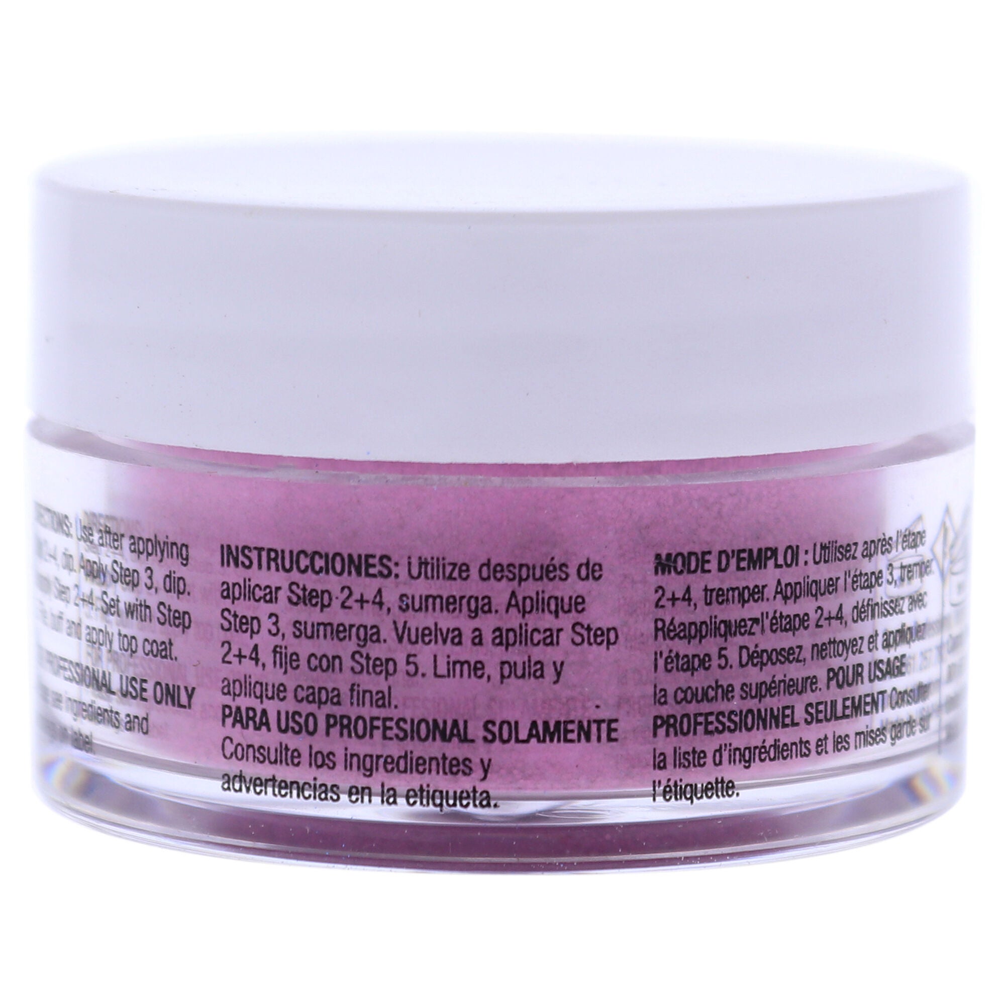 Pro Powder Polish Nail Colour Dip System - Deep Pink With Pink Glitter by Cuccio Colour for Women - 0.5 oz Nail Powder, See Description, alternate image number 1