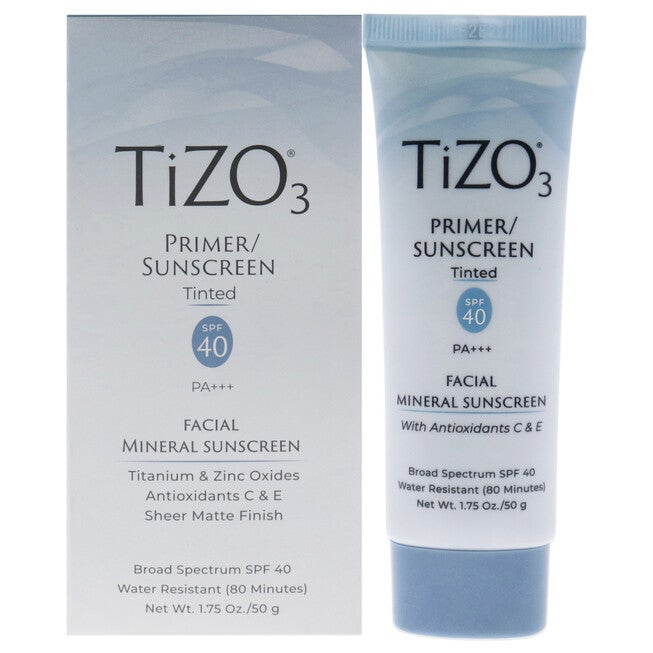 Tizo3 Facial Primer Tinted SPF 40 by Tizo for Unisex - 1.75 oz Sunscreen, NA, hi-res image number null