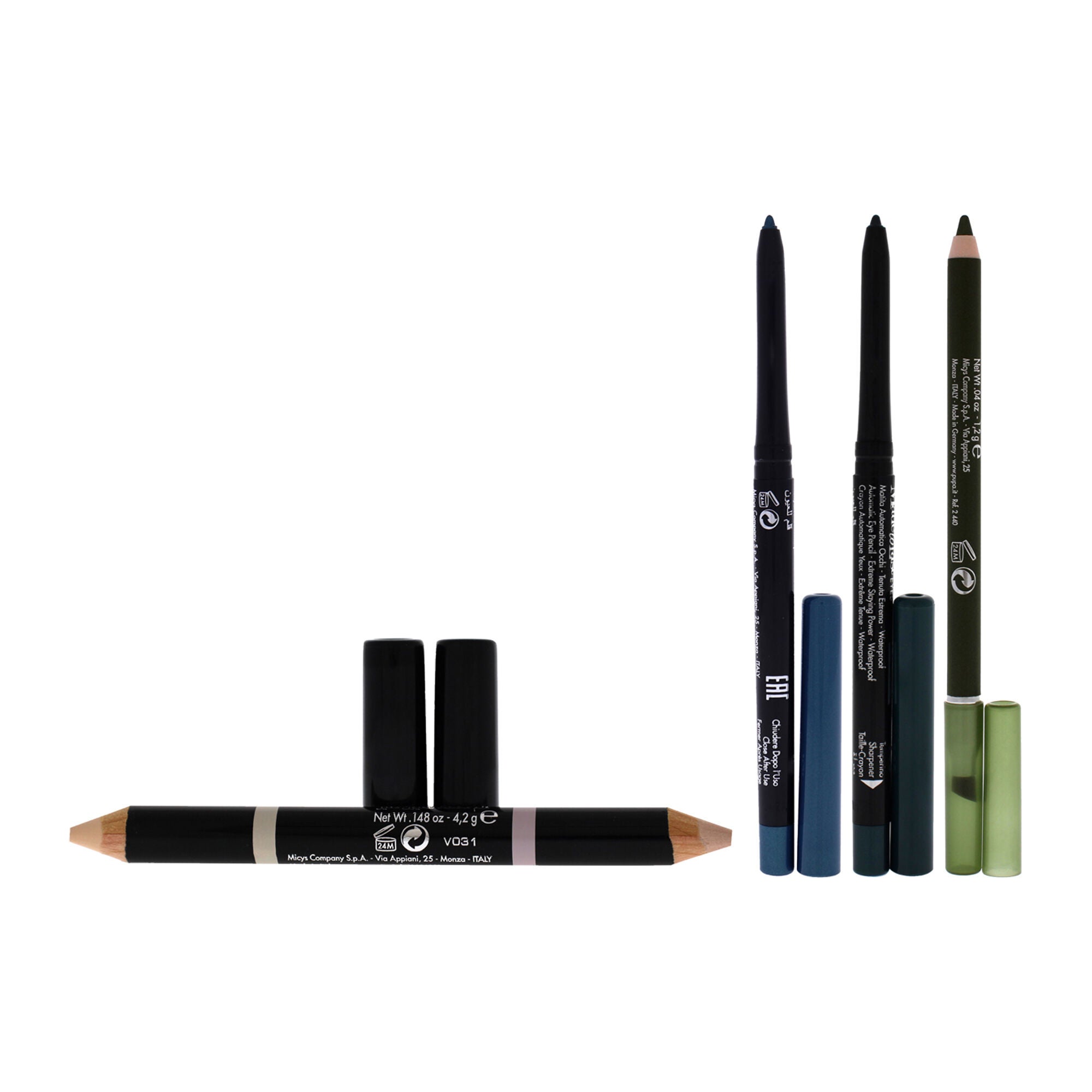 Made To Last Definition Eyes and Duo Highlighter Matt and Shine With Multiplay Eye Pencil Kit by Pupa Milano for Women - 4 Pc Kit, See Description, alternate image number 1