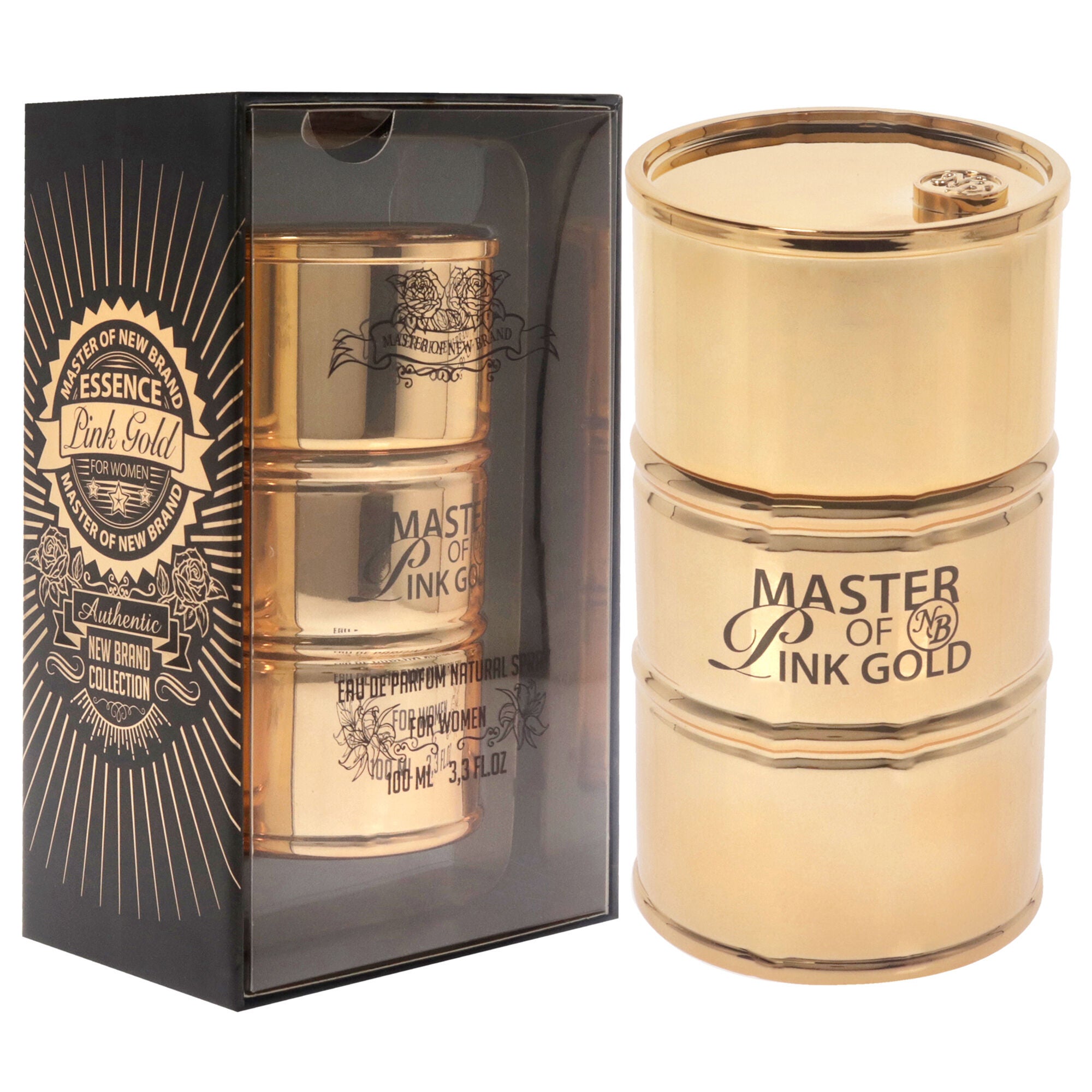 Master of Pink Gold by New Brand for Women - 3.3 oz EDP Spray, Clear, alternate image number 2