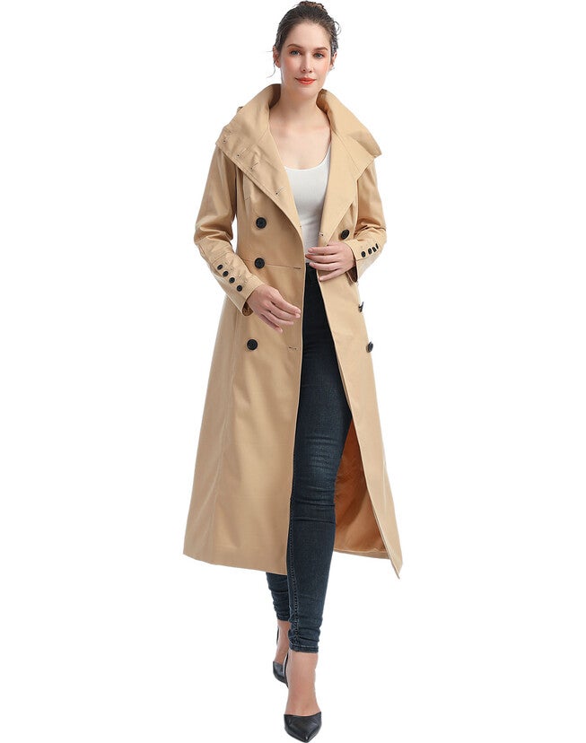 Kelly Waterproof Hooded Maxi Trench Coat, , alternate image number 5