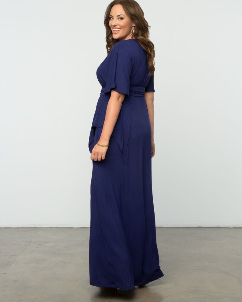Indie Flair Maxi Dress, Nouveau Navy, alternate image number 1