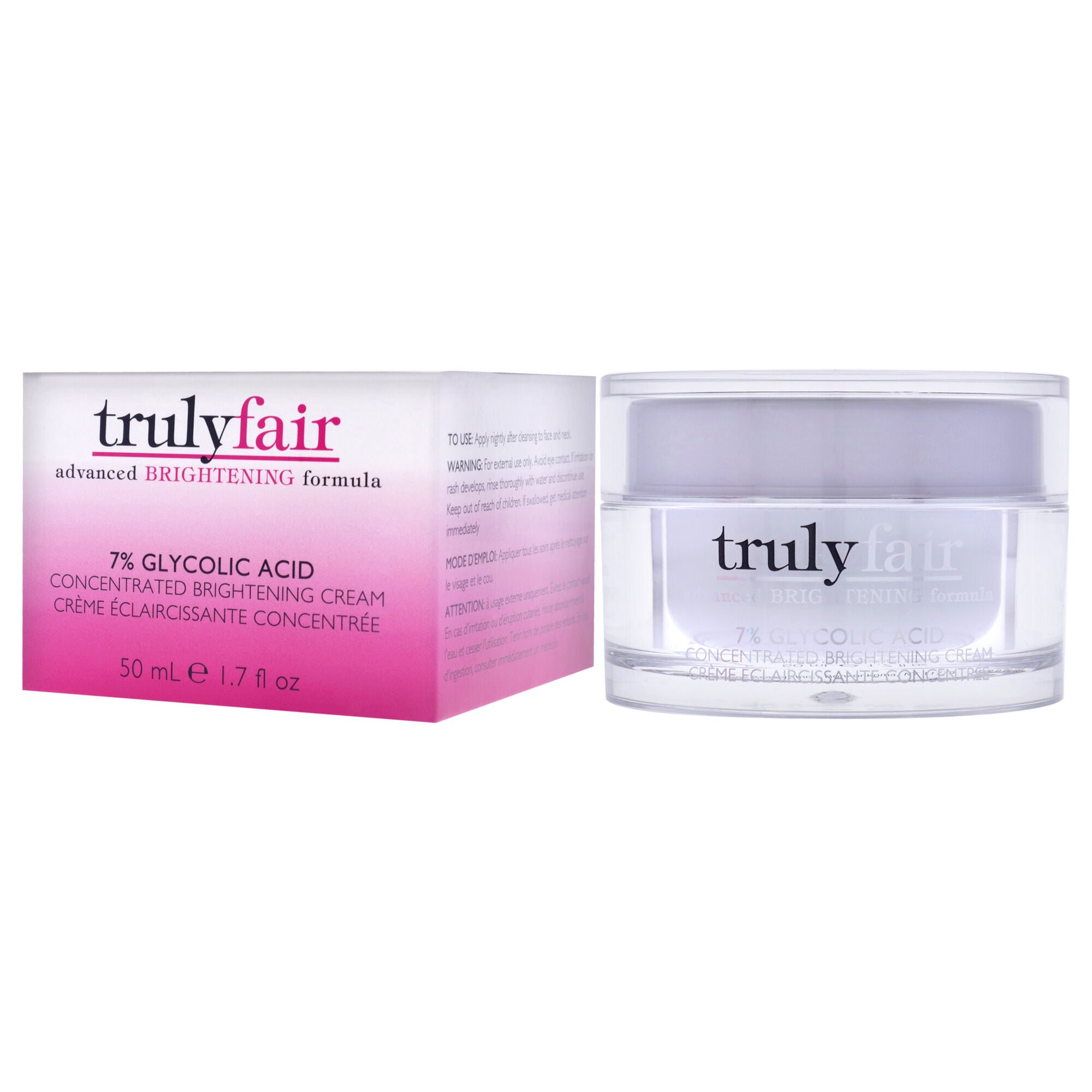 7 Percent Glycolic Acid Concentrated Brightening Cream by Truly Fair for Unisex - 1.7 oz Cream, See Description, alternate image number 3