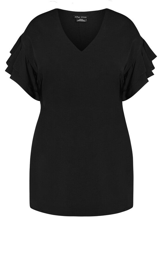Double Frill Dress - black, , alternate image number 2