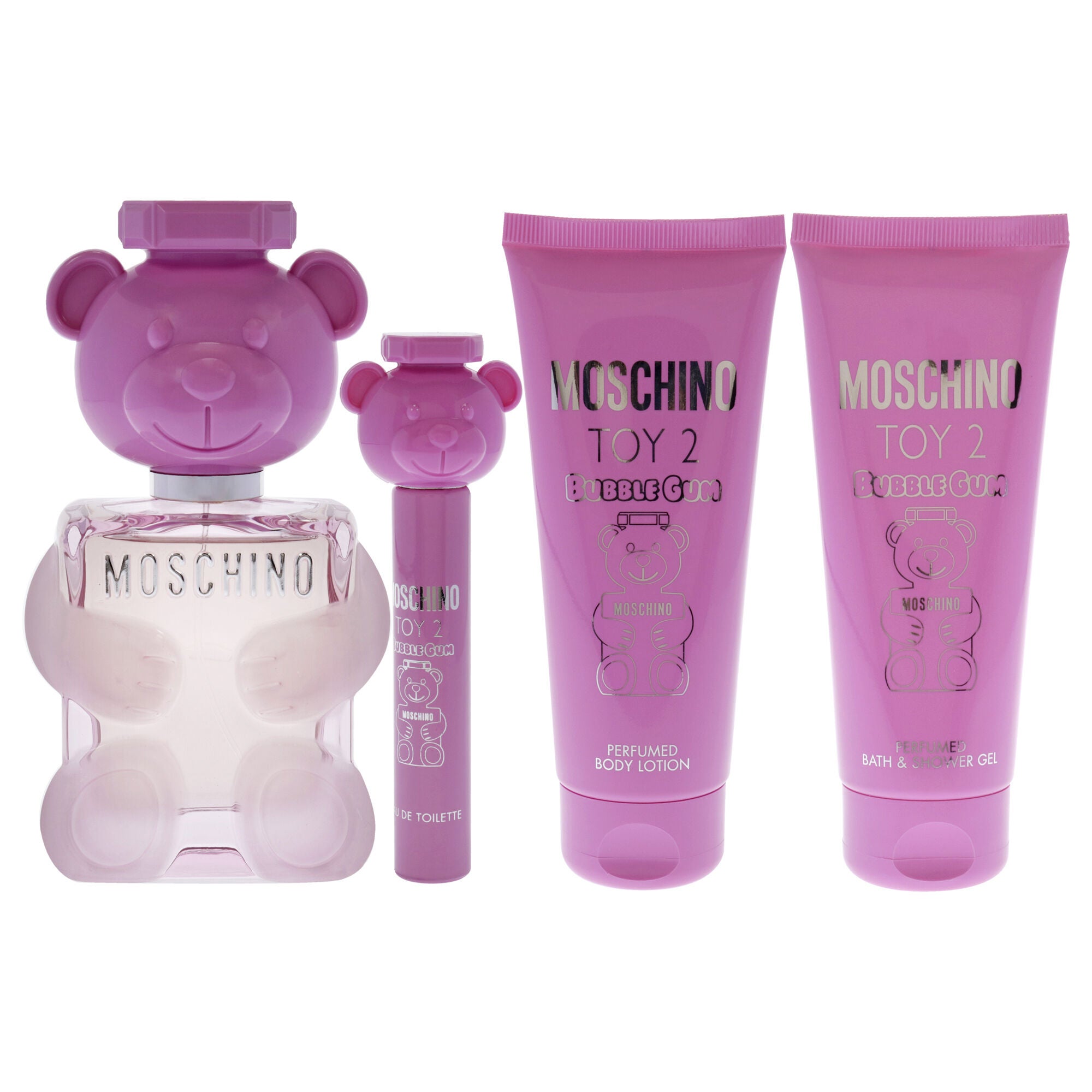 Moschino Toy 2 Bubble Gum by Moschino for Women - 4 Pc Gift Set 3.4oz EDT Spray, 0.3oz EDT Spray, 3.4oz Body Lotion, 3.4oz Bath and Shower Gel, , alternate image number 6