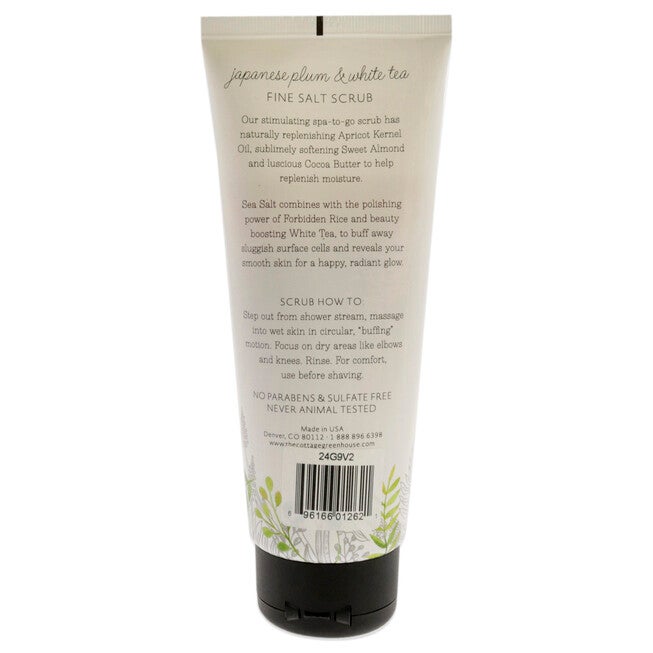 Fine Salt Scrub - Japanese Plum and White Tea by The Cottage Greenhouse for Unisex - 10 oz Scrub, See Description, alternate image number 1