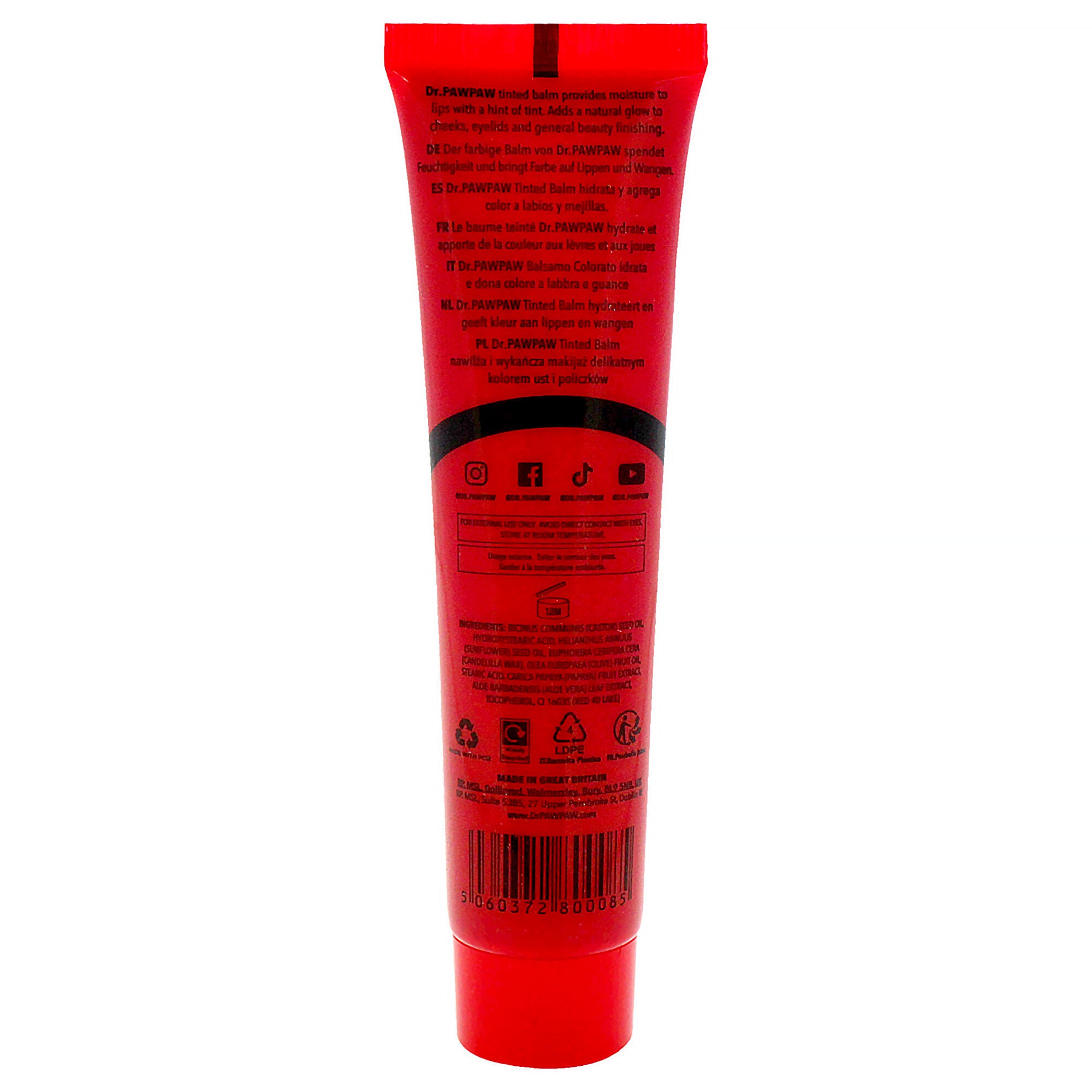 Multipurpose Soothing Tinted Balm - Ultimated Red by Dr. PawPaw for Women - 0.84 oz Makeup, See Description, alternate image number 1