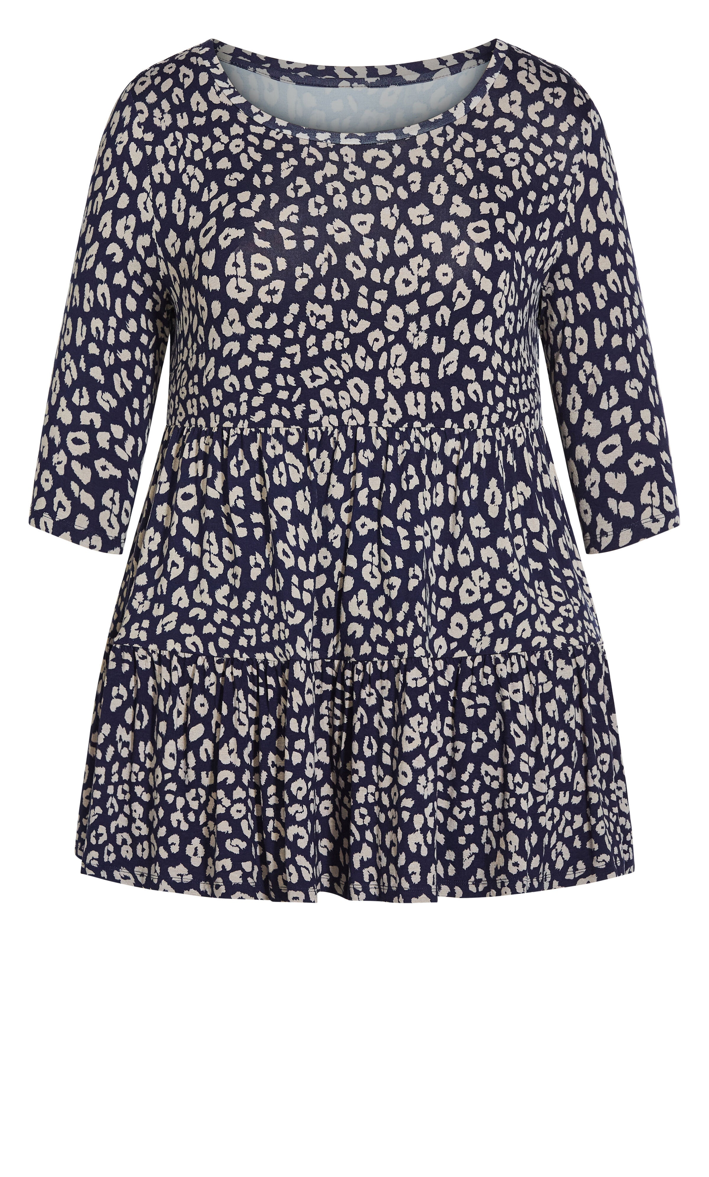 Amaya Print Tunic - navy animal, , alternate image number 4