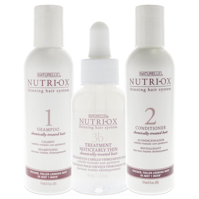 Extremely Thin Chemically Treated Hair Starter Kit by Nutri-Ox for Unisex - 3 Pc Gift Set 6oz Shampoo, 6oz Conditioner, 1.5oz Treatment, , alternate image number 6