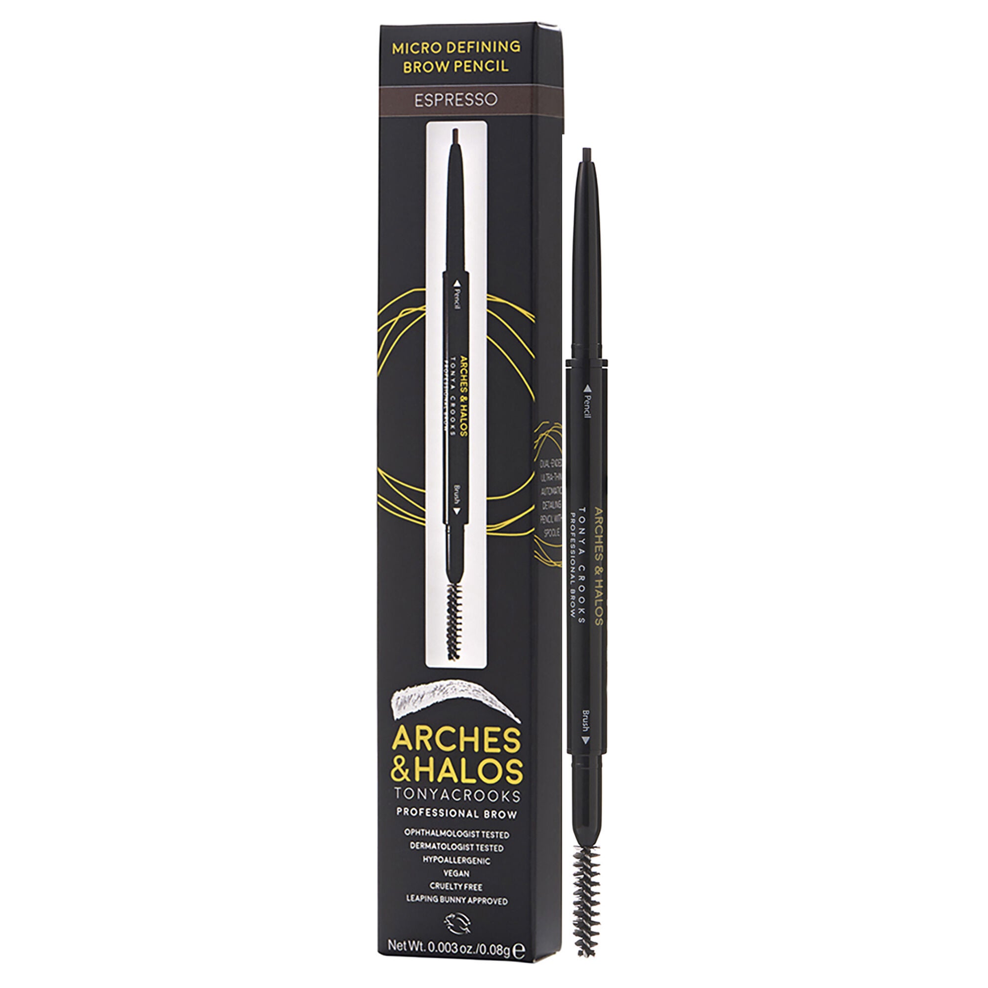 Micro Defining Brow Pencil - Espresso by Arches and Halos for Women - 0.003 oz Eyebrow Pencil, See Description, hi-res image number 0