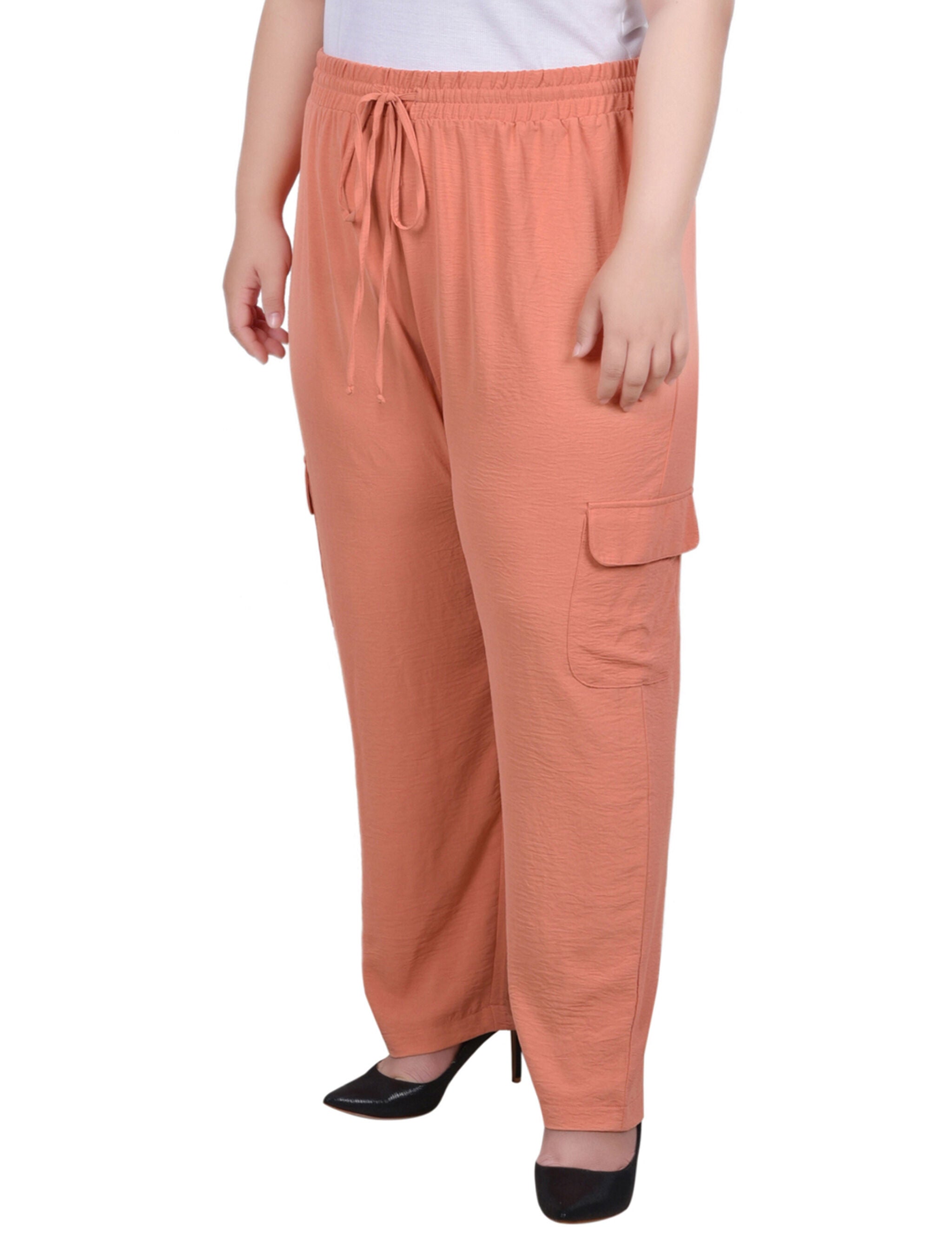 Long Pull On Cargo Pants, Tawny Orange, alternate image number 1