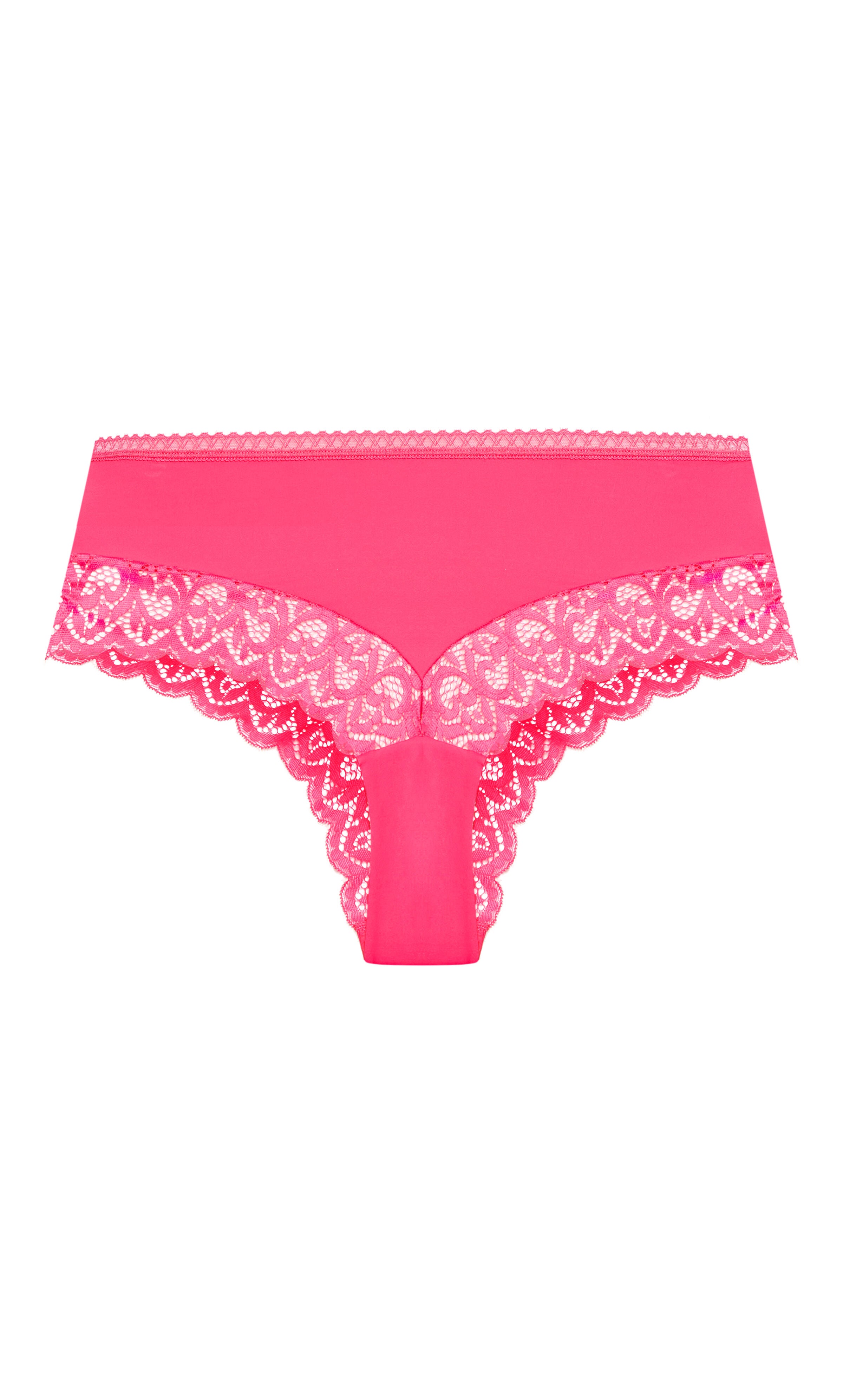 Smooth & Chic Lace Cheeky Brief - hot pink, , alternate image number 2