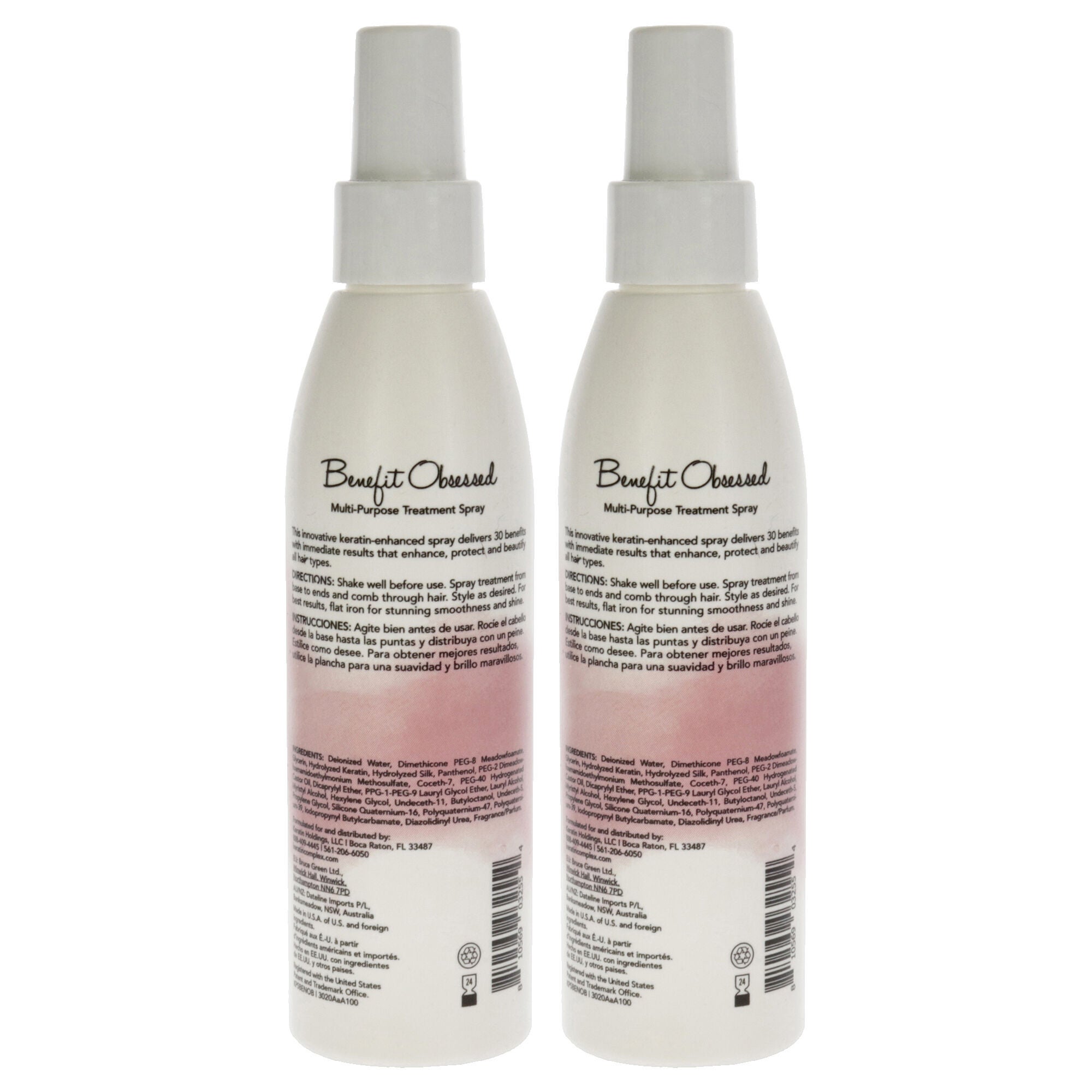 Keratin Benefit Obsessed Treatment Spray by Keratin Perfect for Unisex - 5 oz Treatment - Pack of 2, , alternate image number 3