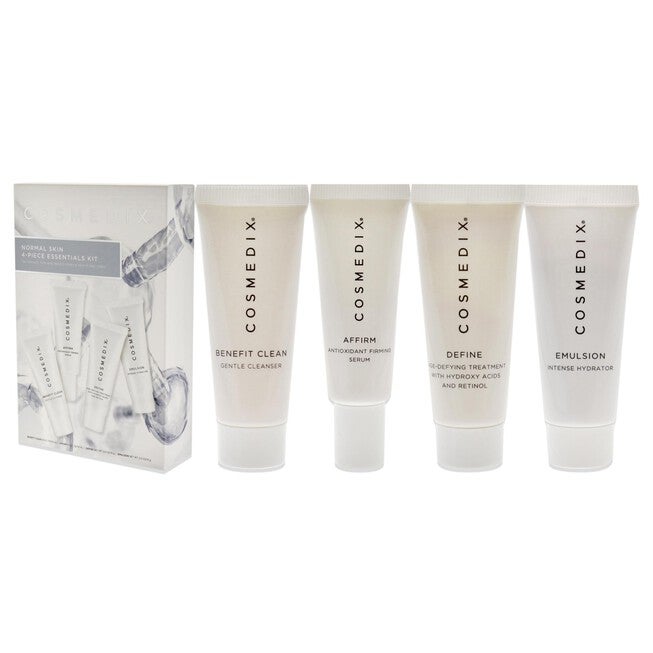 Normal Skin Essentials Kit by Cosmedix for Unisex - 4 Pc 0.5oz Benefit Clean, 0.5oz Affirm, 0.5oz Define, 0.5oz Emulsion, NA, alternate image number null