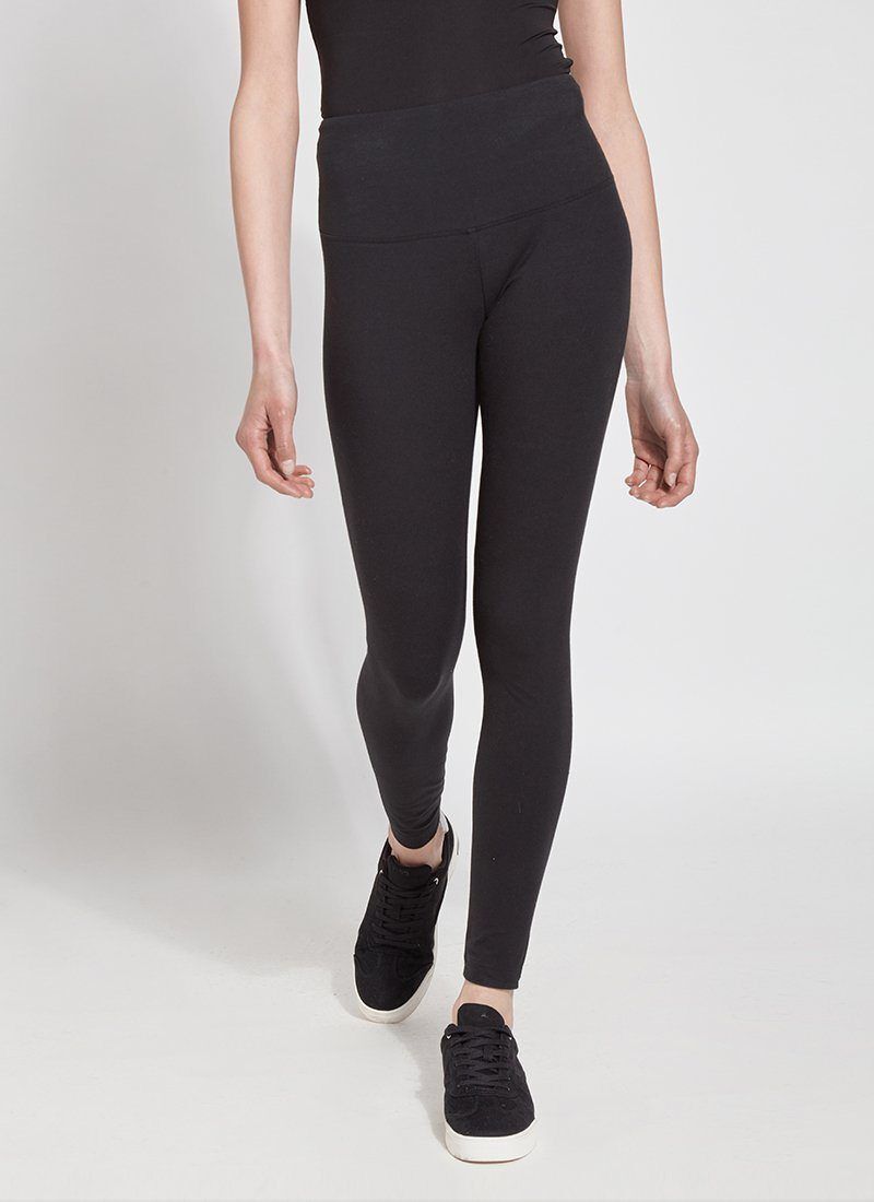 Flattering Cotton Crop Legging, Black, hi-res image number 0