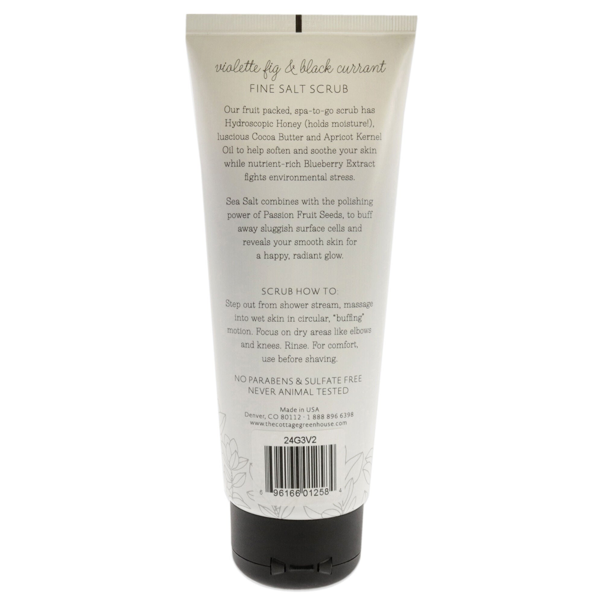 Fine Salt Scrub - Violette Fig and Black Currant by The Cottage Greenhouse for Unisex - 10 oz Scrub, See Description, alternate image number 2