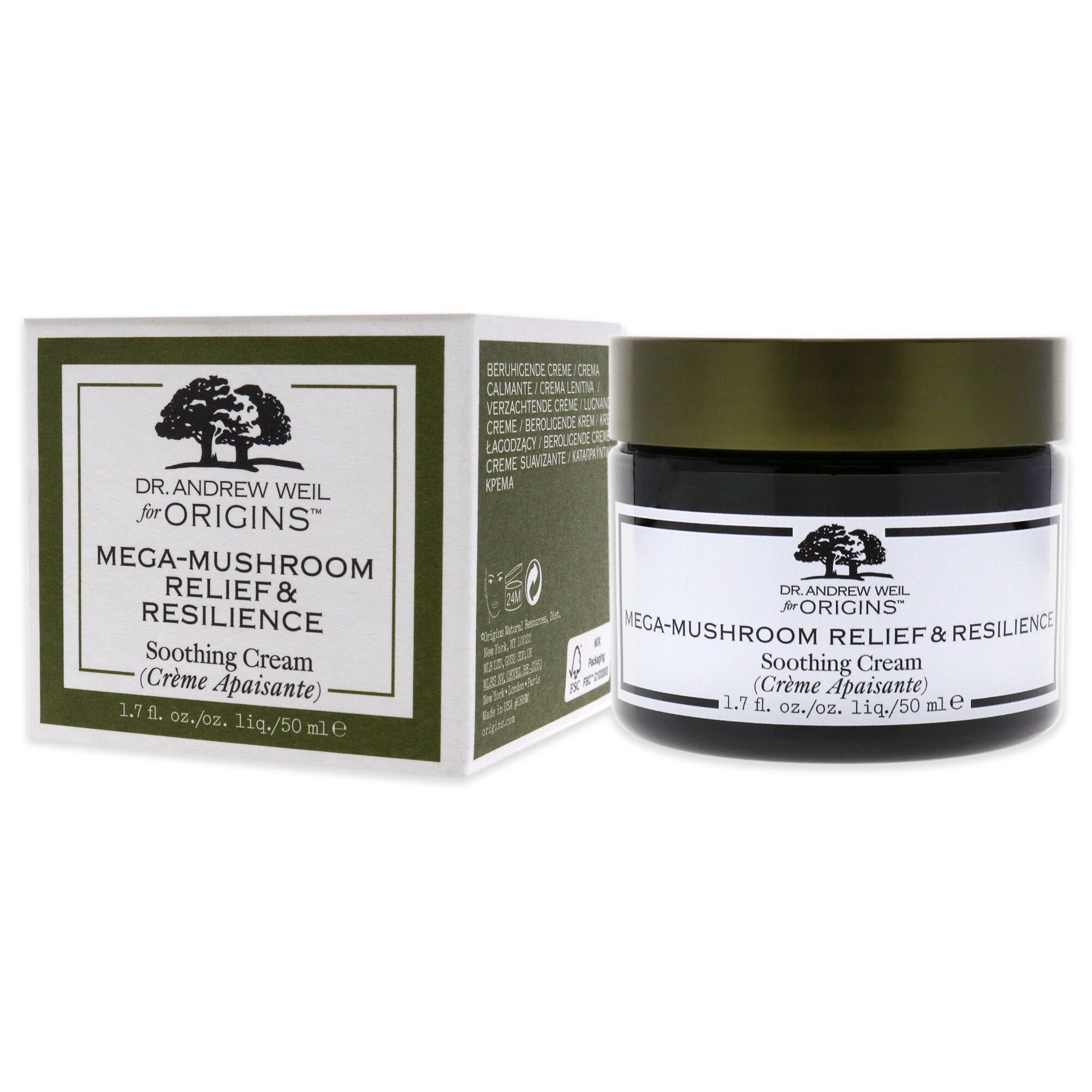 Dr Andrew Weil for Origins Mega-Mushroom Relief and Resilience Soothing Cream by Origins for Unisex - 1.7 oz Cream, , alternate image number 8