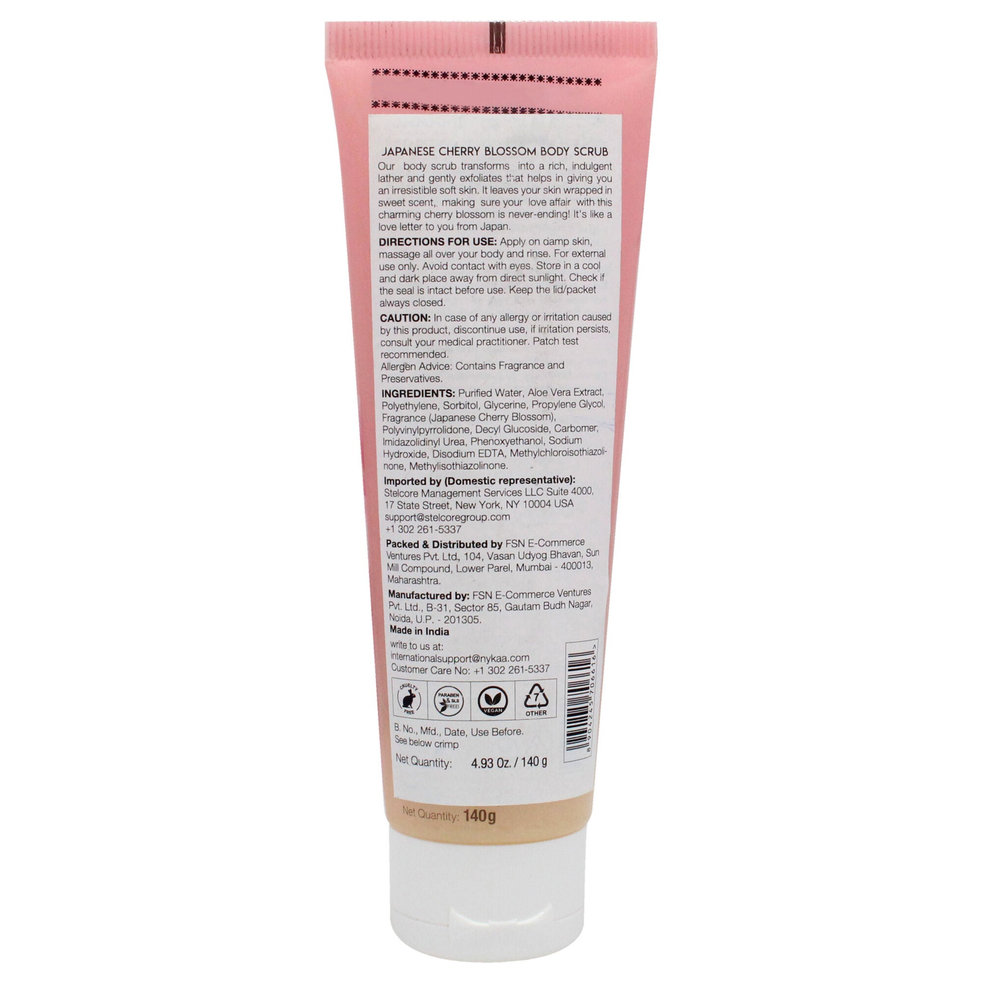 Wanderlust Body Scrub - Japanese Cherry Blossom by Nykaa Naturals for Women - 4.93 oz Scrub, See Description, alternate image number 1