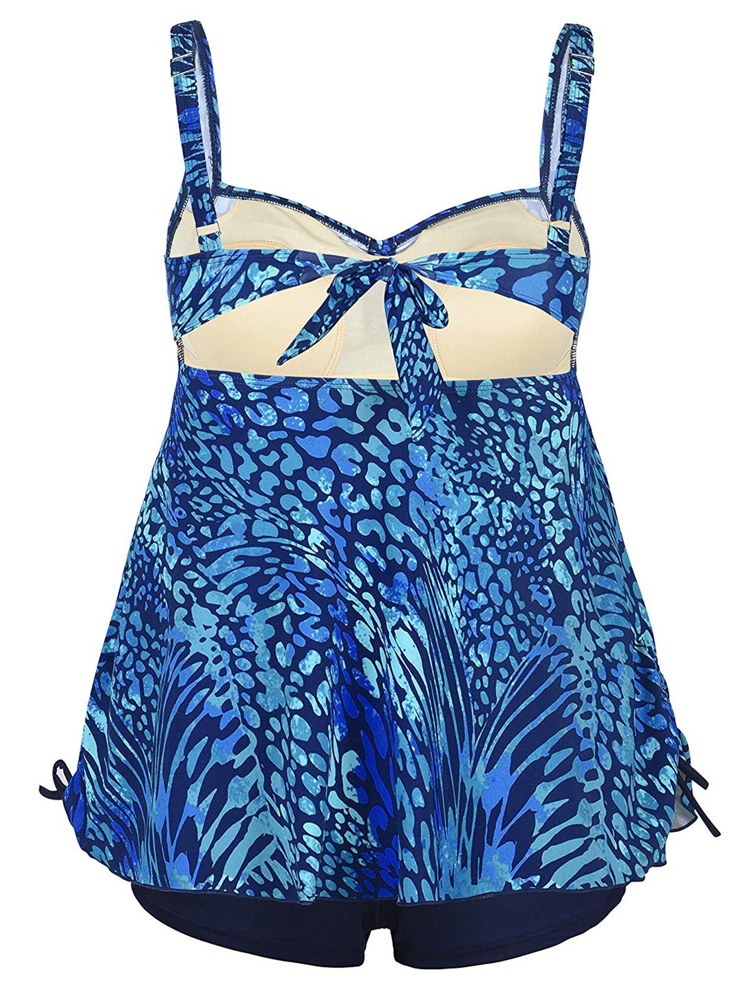 Blue Leopard Tankini Set, , alternate image number 2
