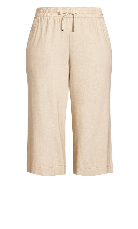 Wide Leg Crop Trouser - stone, , alternate image number 4