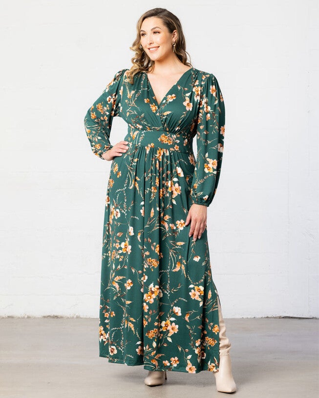 Kelsey Long Sleeve Maxi Dress, Black Noir, alternate image number null