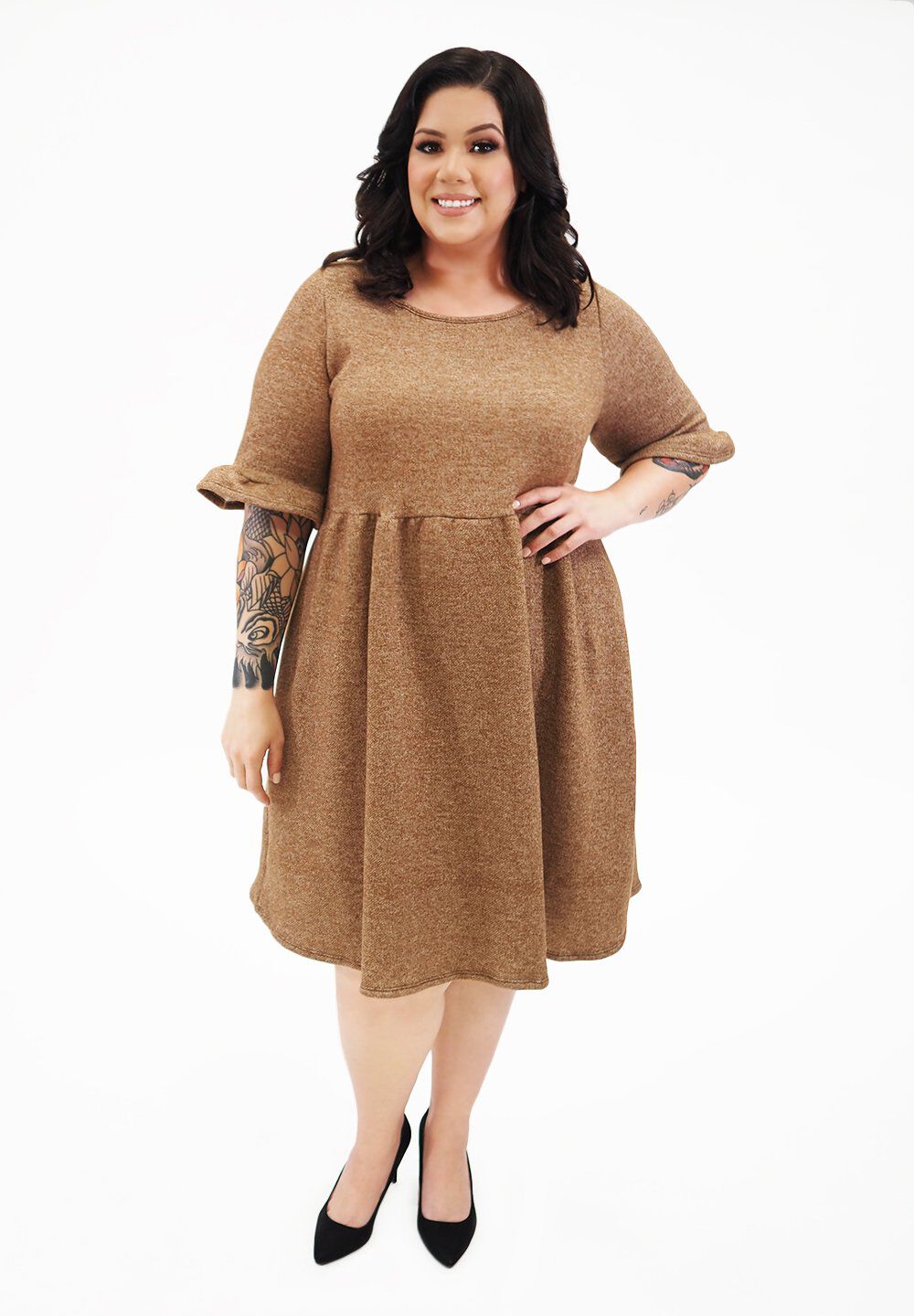 Heather Dress, Brown, hi-res image number 0