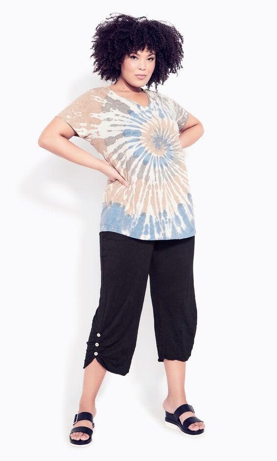 Miya Tie Dye Top - blue, , alternate image number 1