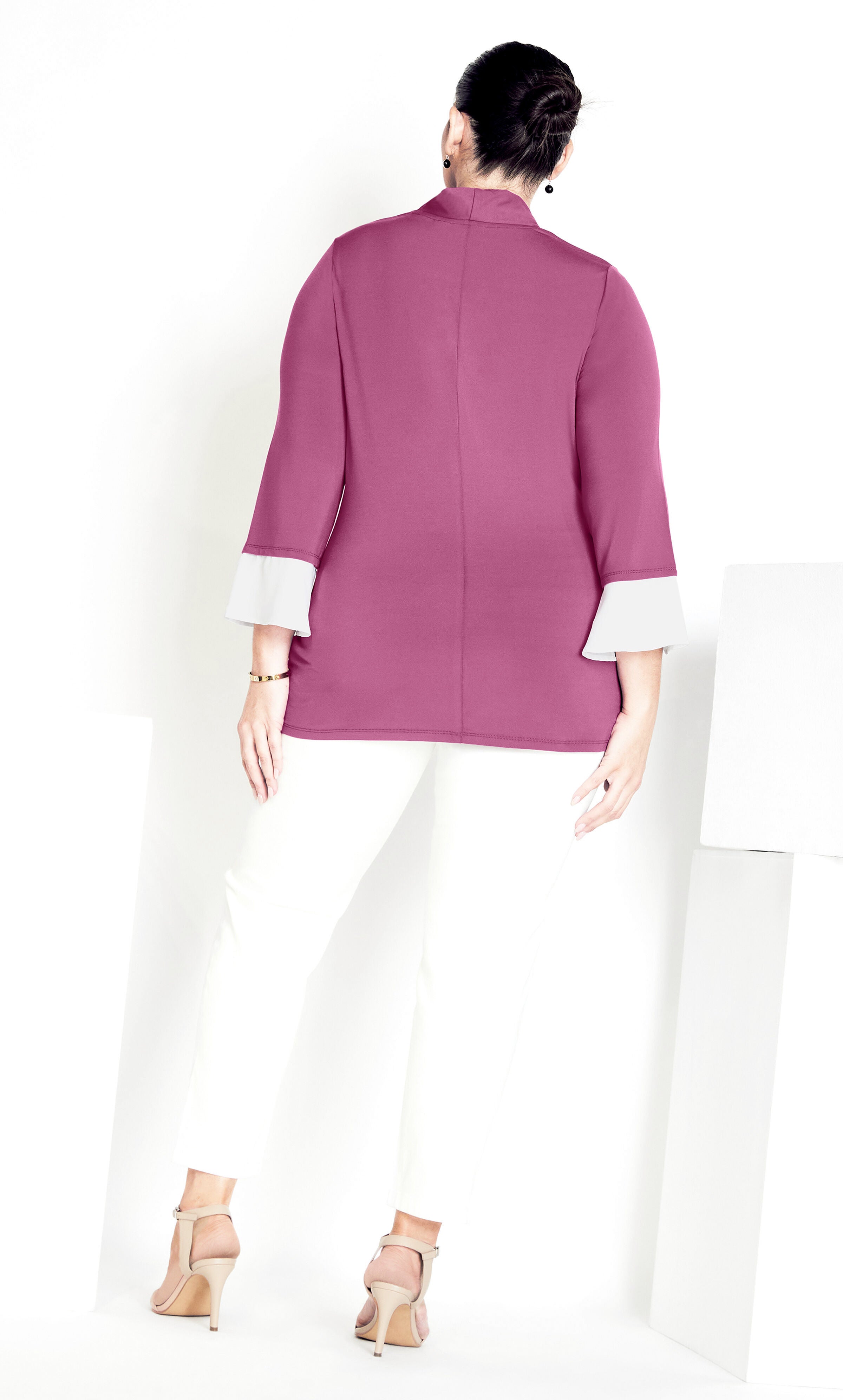 Roselyn Wrap Top - magenta, , alternate image number 1