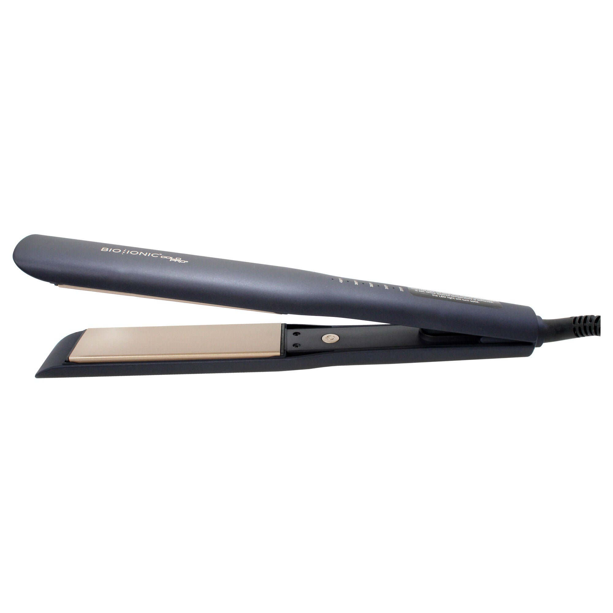 Gold Pro Styling Iron by Bio Ionic for Women - 1.5 Inch Flat Iron, Black, alternate image number 1