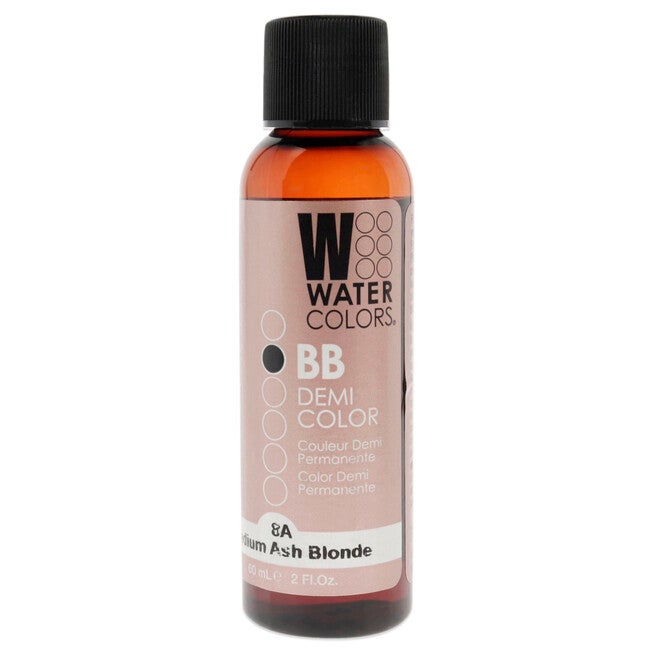 Watercolors BB Demi-Permanent Hair Color - 8A Medium Ash Blonde by Tressa for Unisex - 2 oz Hair Color, See Description, hi-res image number 0