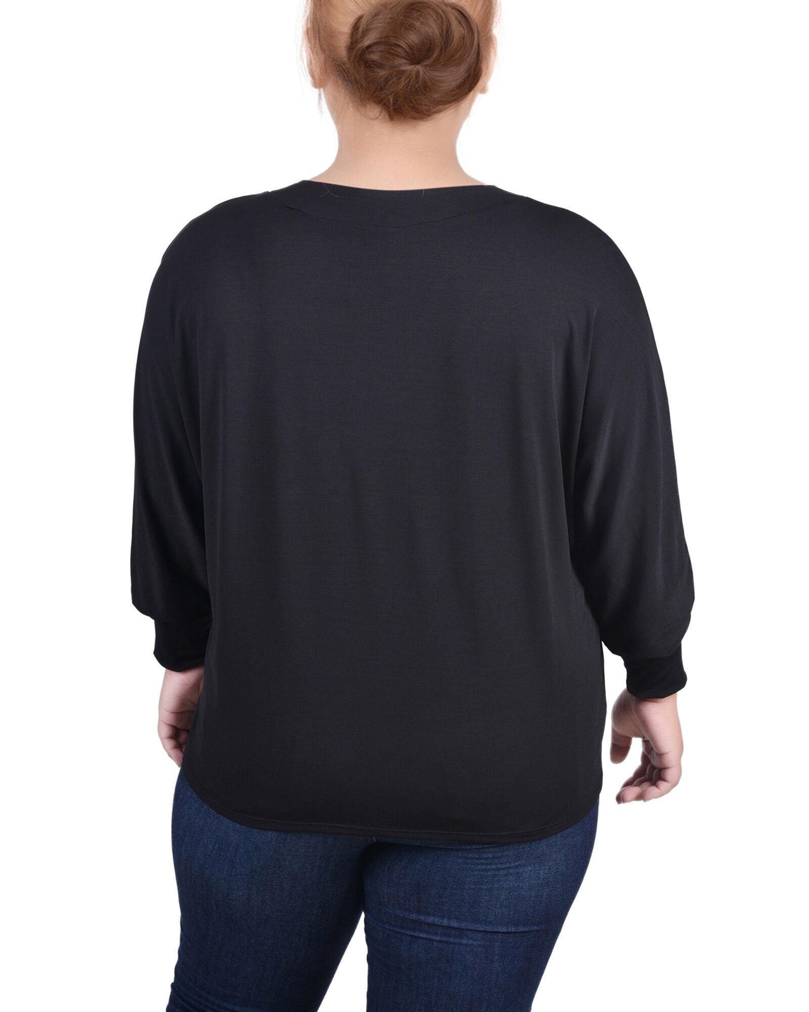 Long Sleeve Studded Top, , alternate image number 1