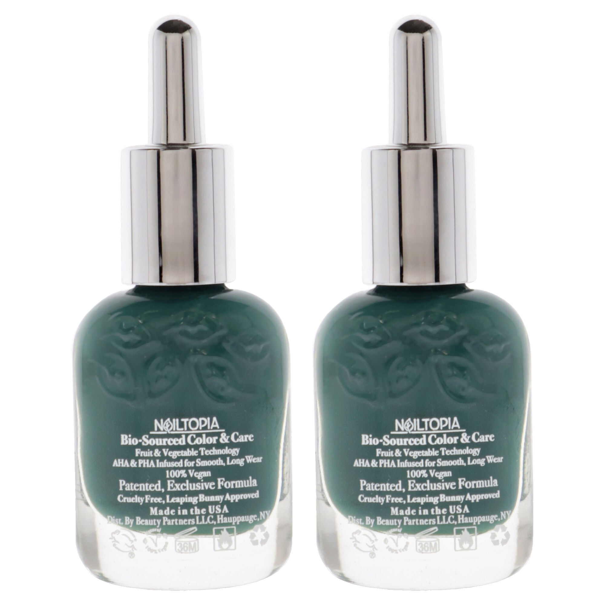 Bio-Sourced Chip Free Nail Lacquer - Seas the Day by Nailtopia for Women - 0.41 oz Nail Polish - Pack of 2, See Description, alternate image number 2