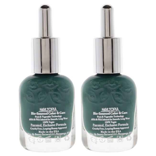 Bio-Sourced Chip Free Nail Lacquer - Seas the Day by Nailtopia for Women - 0.41 oz Nail Polish - Pack of 2, See Description, alternate image number 2