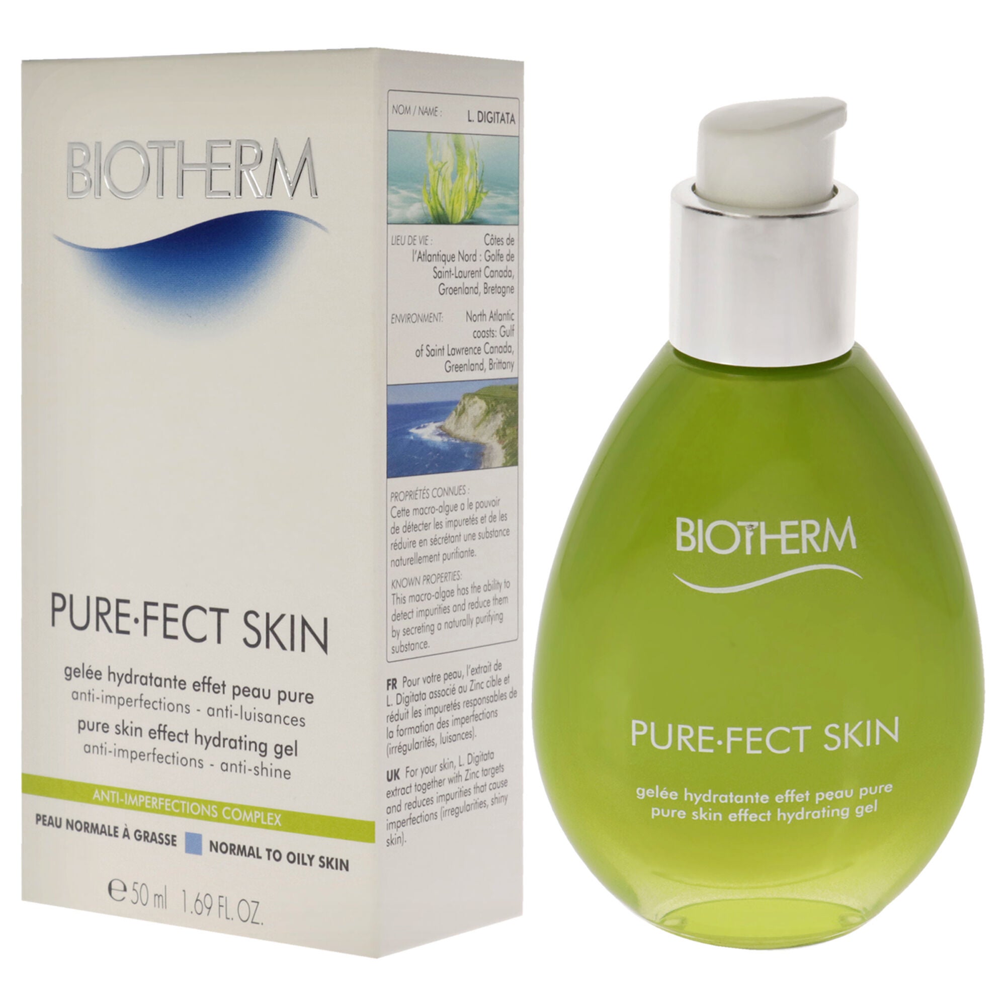 Pure-Fect Skin Pure Skin Effect Hydrating Gel - Normal to Oily Skin by Biotherm for Unisex - 1.69 oz Gel, See Description, alternate image number 3