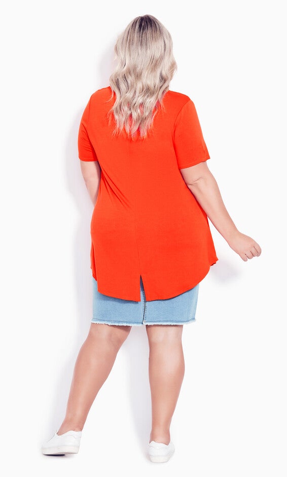 Kaylie Hi Lo Top - orange, , alternate image number 3