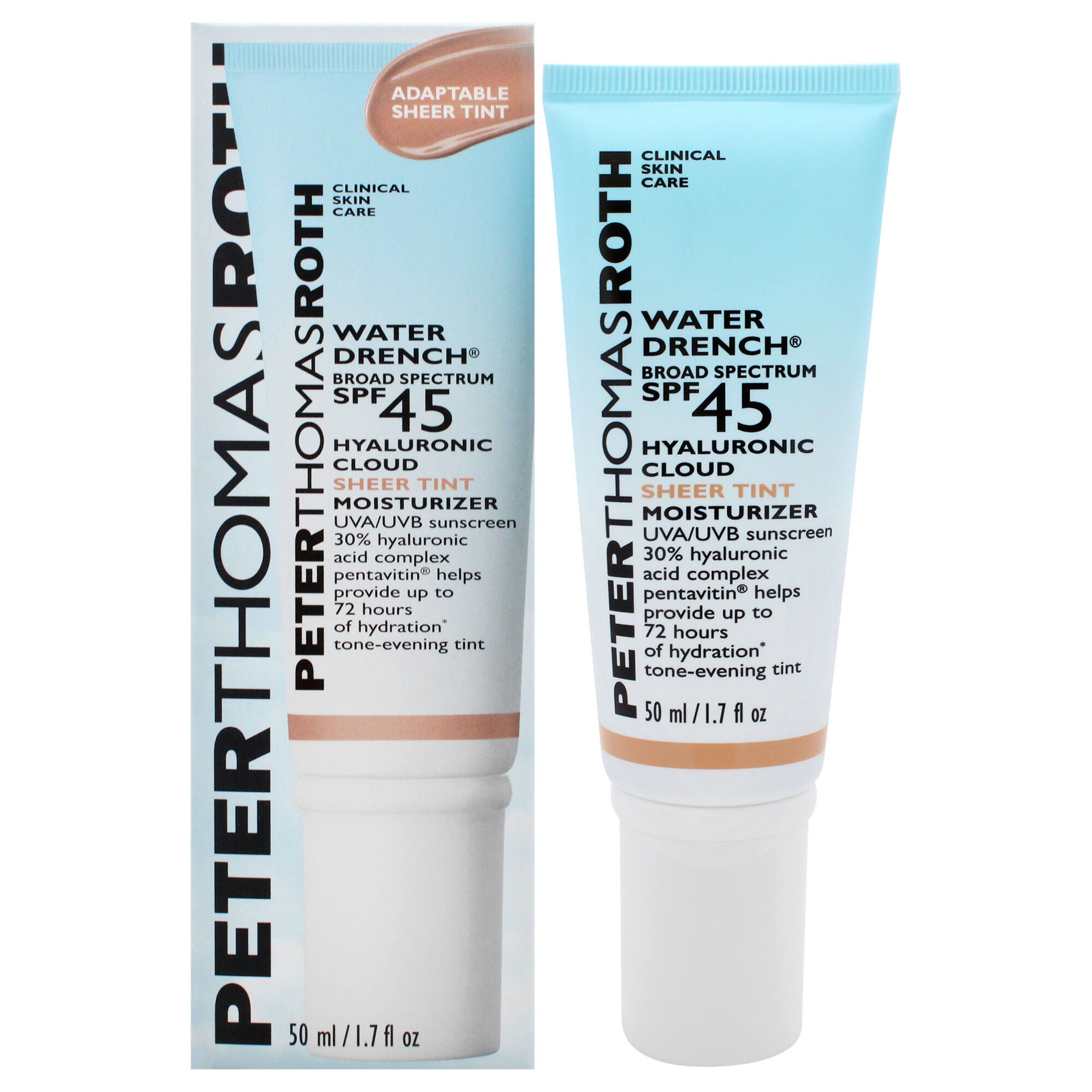 Water Drench Hyaluronic Cloud Moisturizer SPF 45 by Peter Thomas Roth for Women - 1.7 oz Sunscreen, See Description, hi-res image number 0
