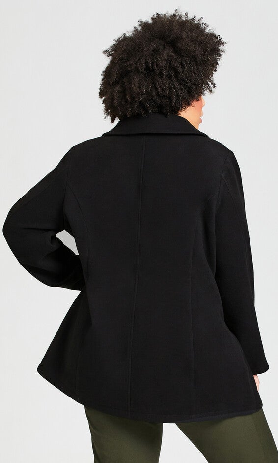Faux Wool Peacoat - black, , alternate image number 6